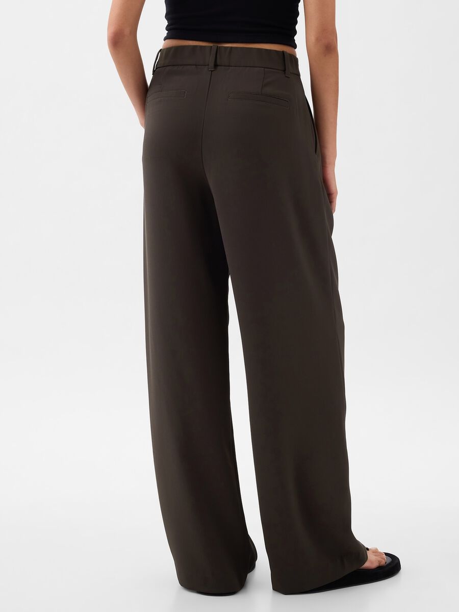 Pantalone a gamba larga con pinces Donna_2