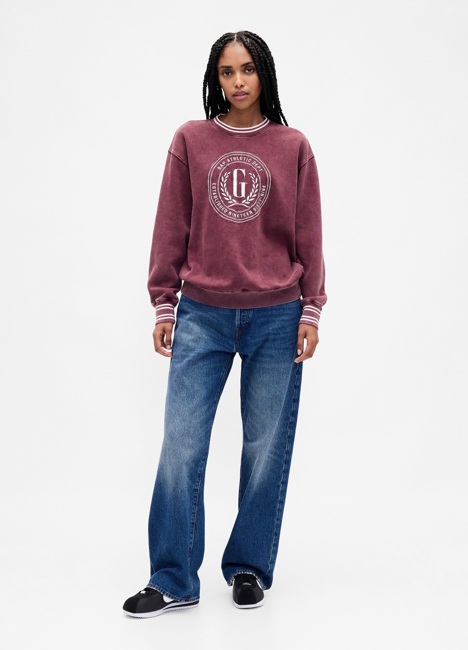 Purple Crew Neck Sweatshirt