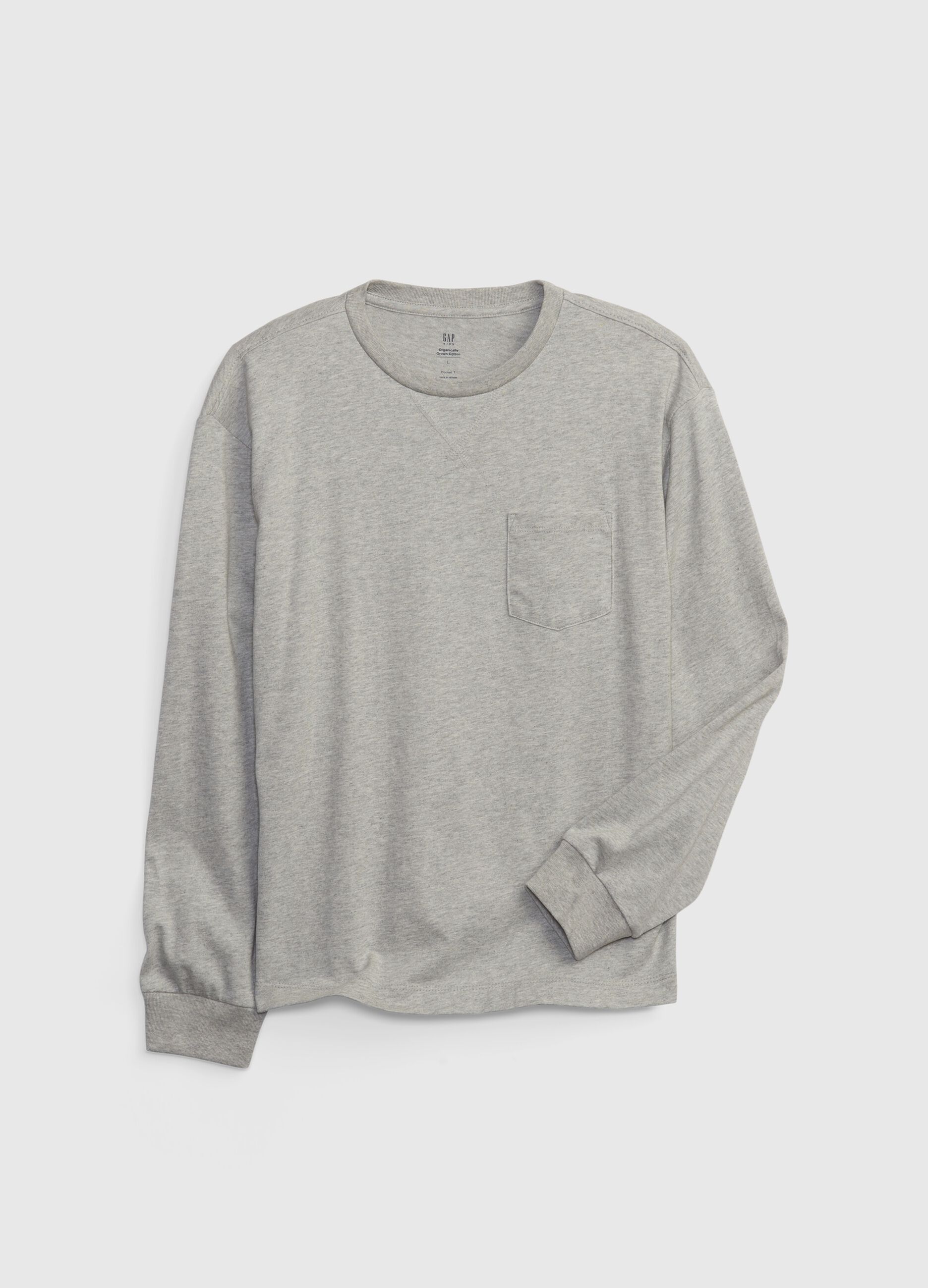 Long-sleeved T-shirt with pocket