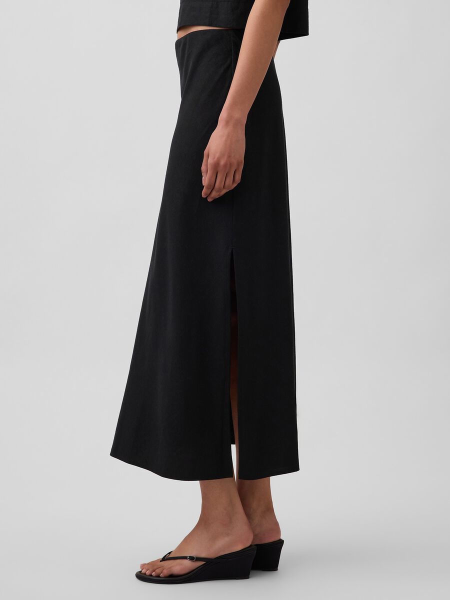 Gonna lunga in misto lino Donna_2