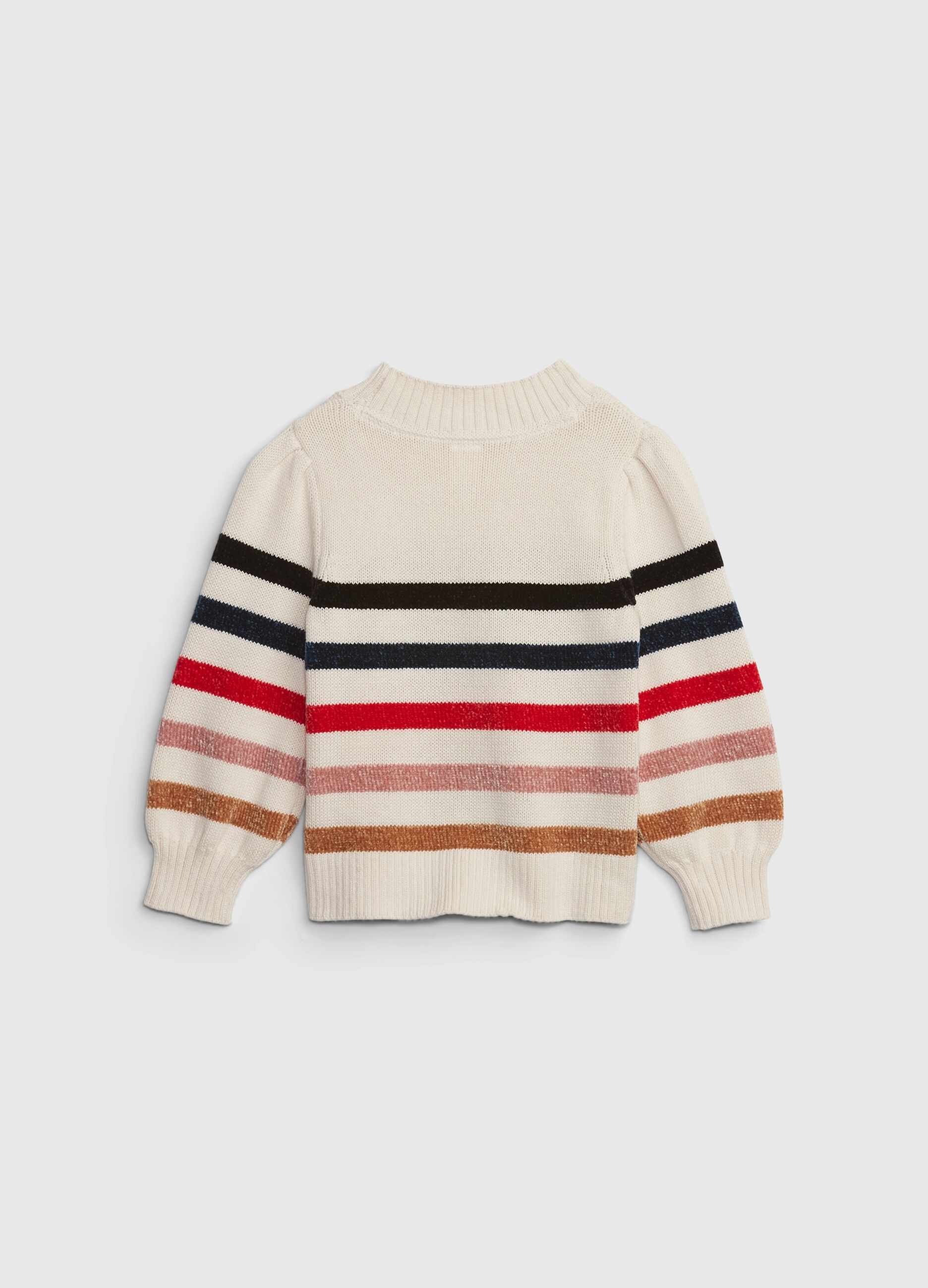 Pullover with striped mock neck_1