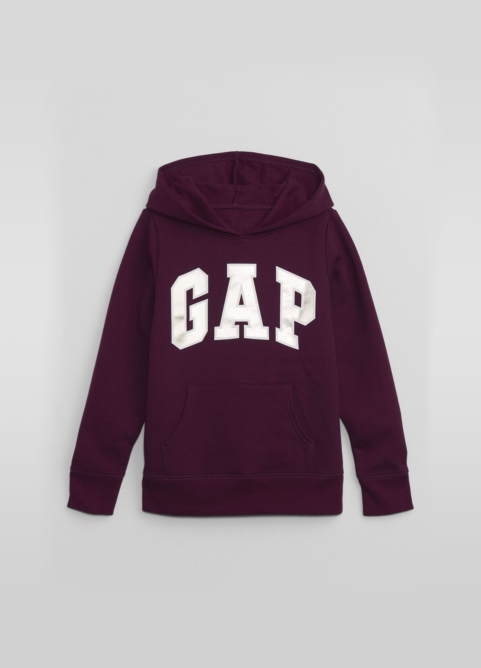 Sweatshirt with hood and logo print