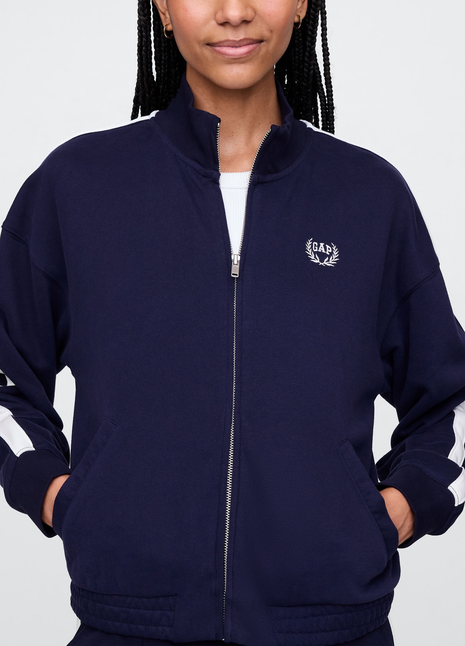 Felpa blu full zip Gap_3