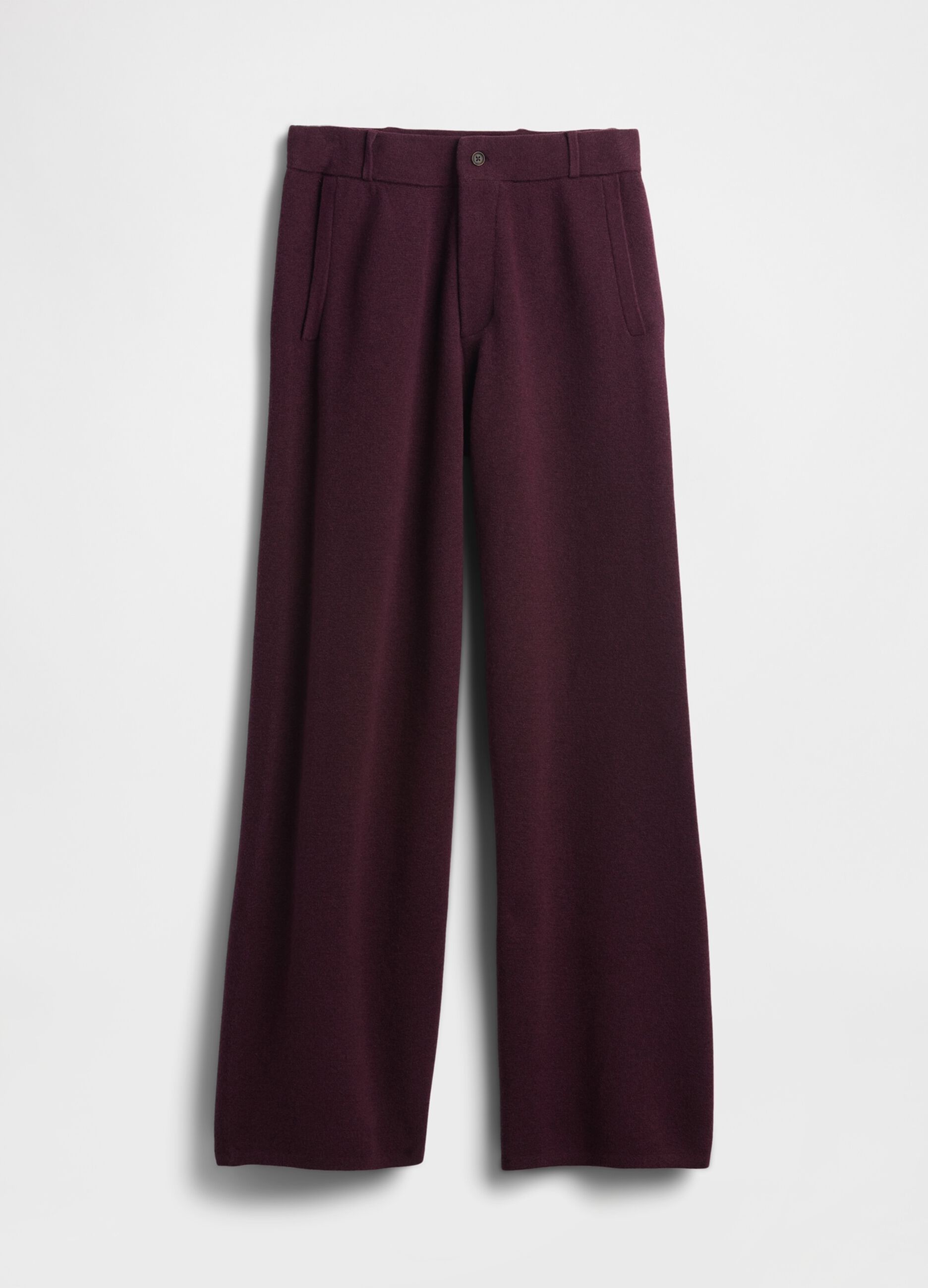 Women's Purple Cotton Blend Trousers_4