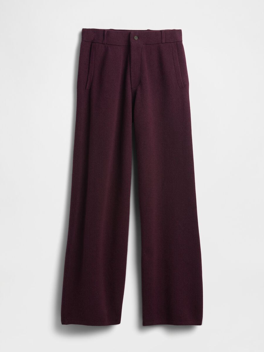 Pantaloni viola da donna in misto cotone Donna_4