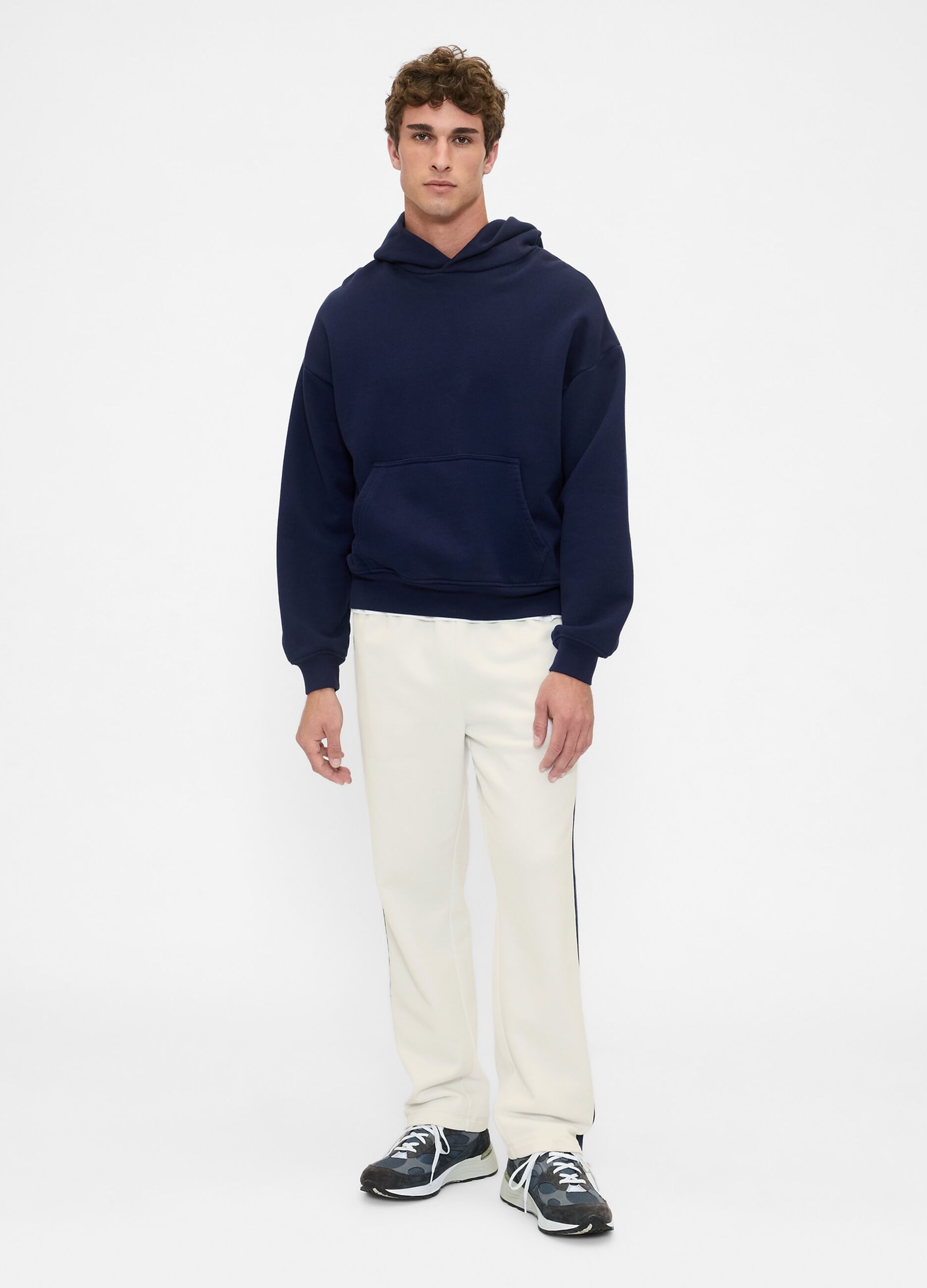Pantaloni bianchi da uomo in misto cotone e poliestere
