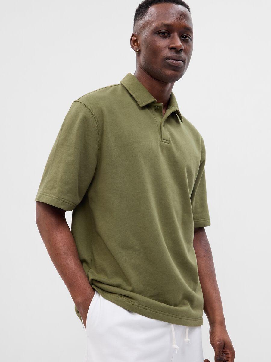 French terry polo shirt Man_0