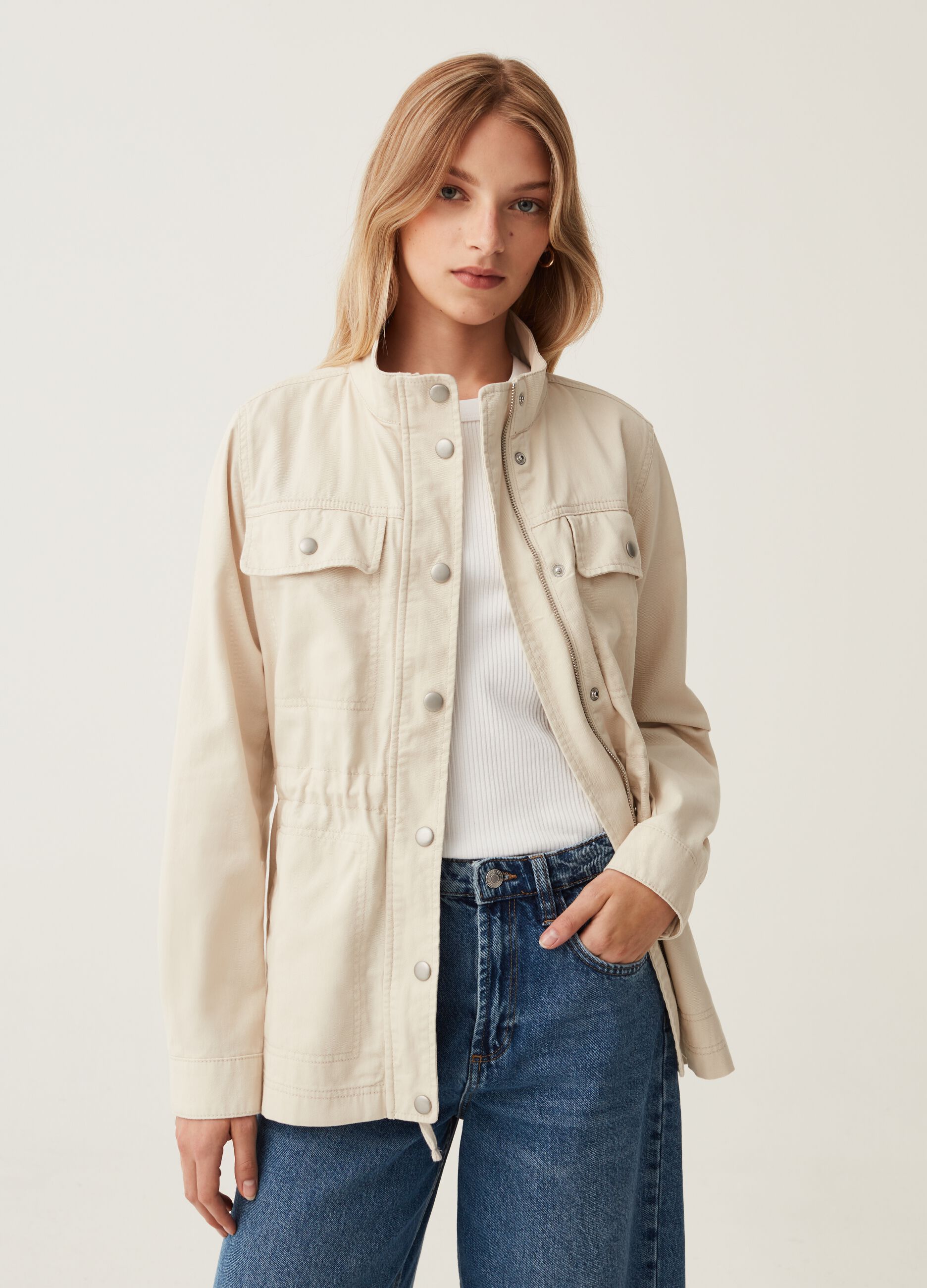 Cotton safari jacket