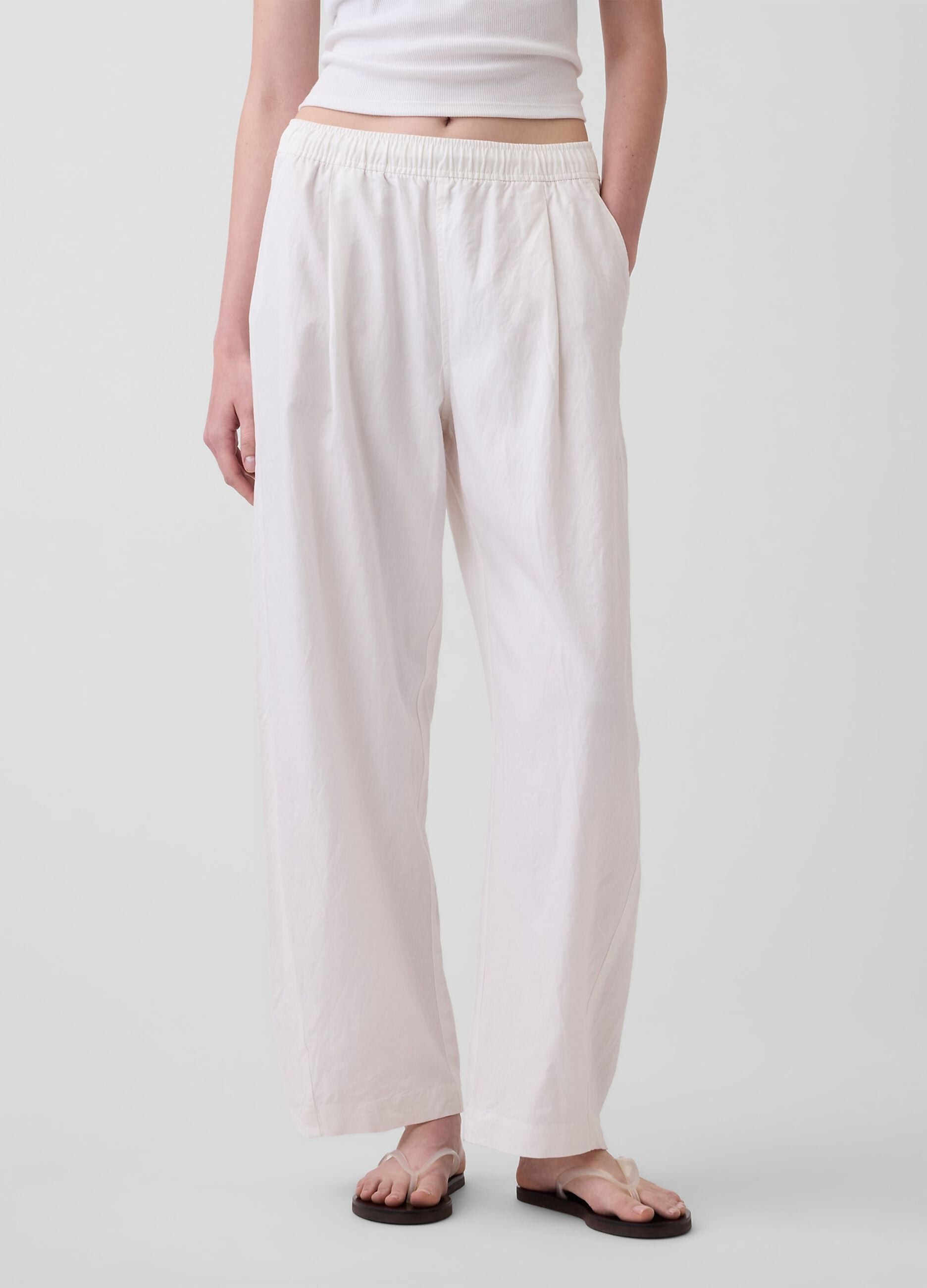 Pantaloni in misto lino