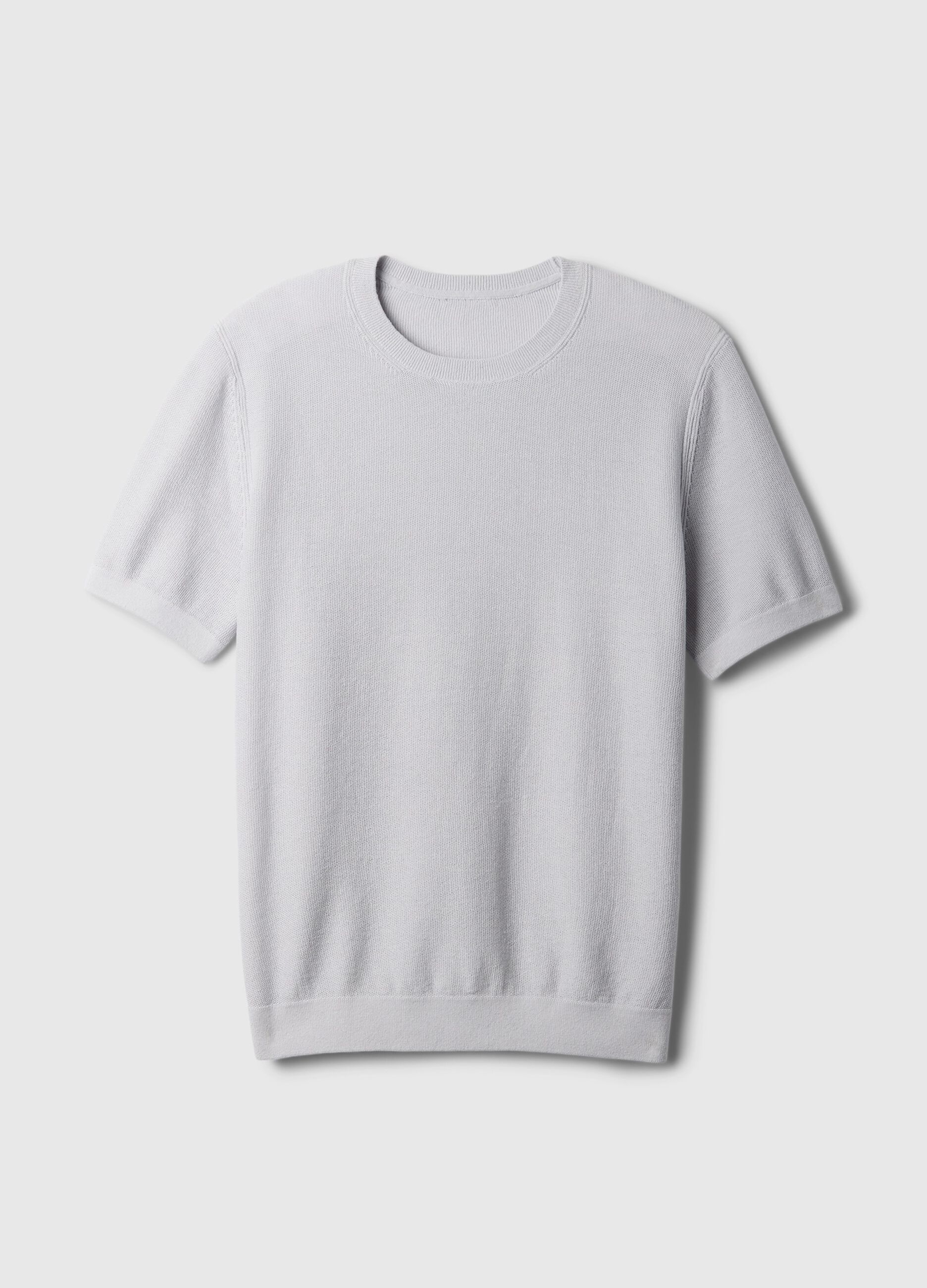 T-shirt in maglia di misto lino_3