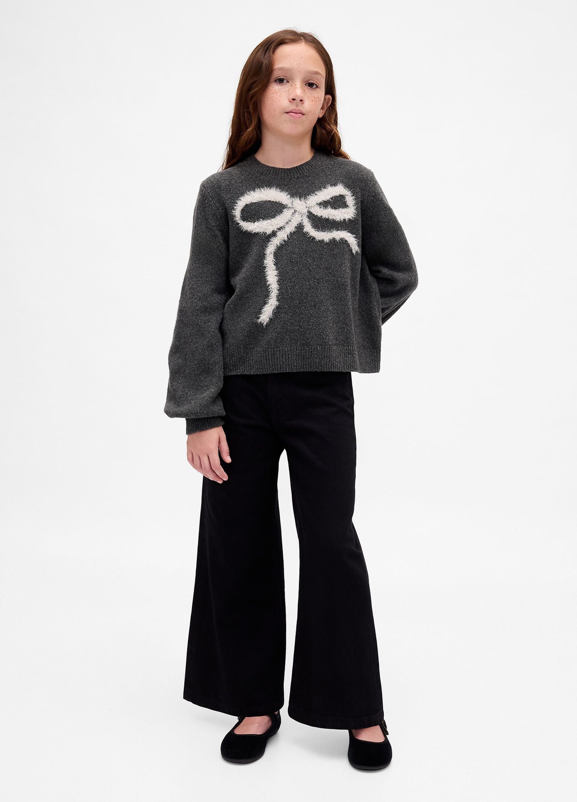 Maglione in misto cotone con fiocco