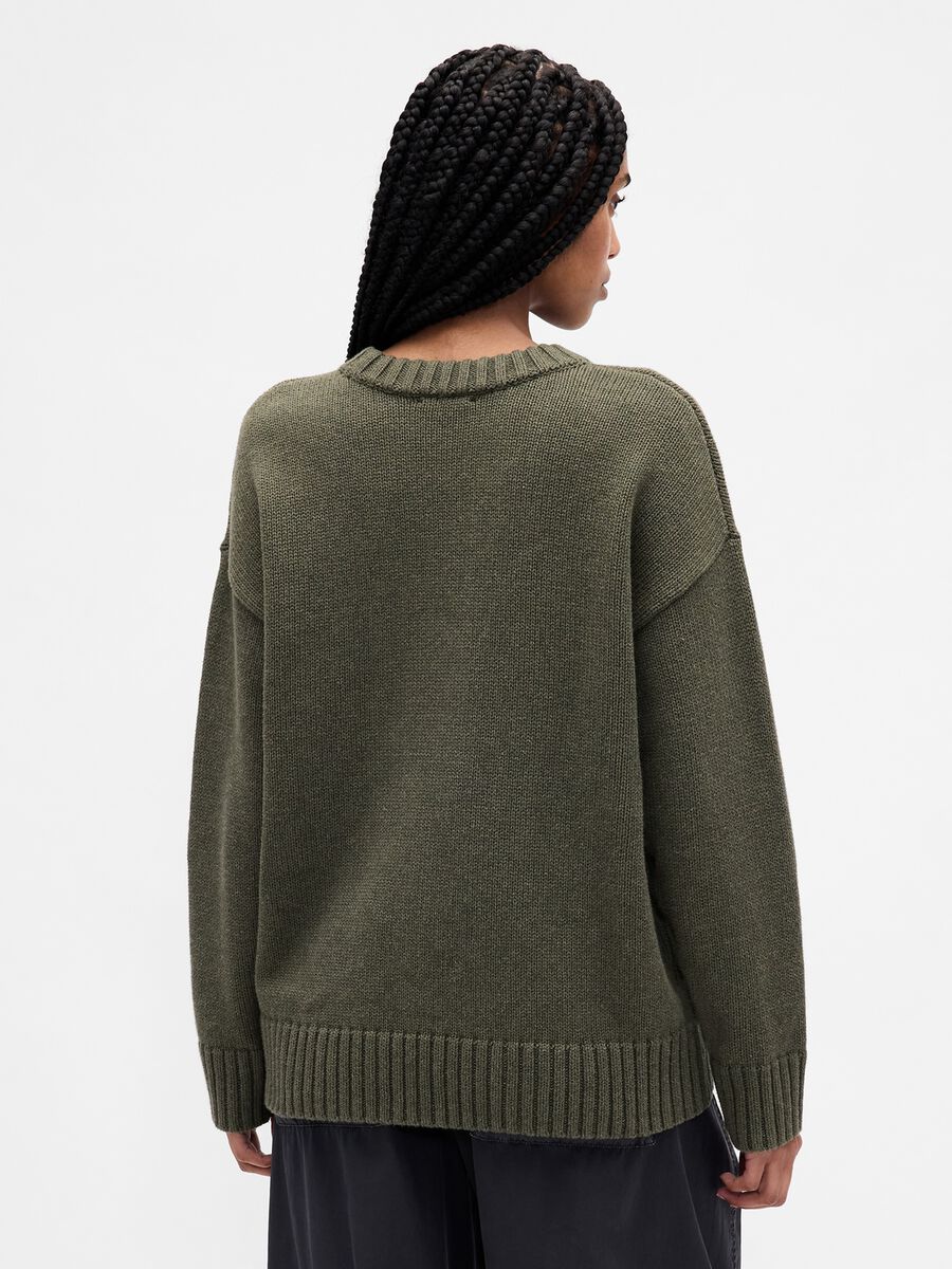Maglione verde in cotone Donna_2