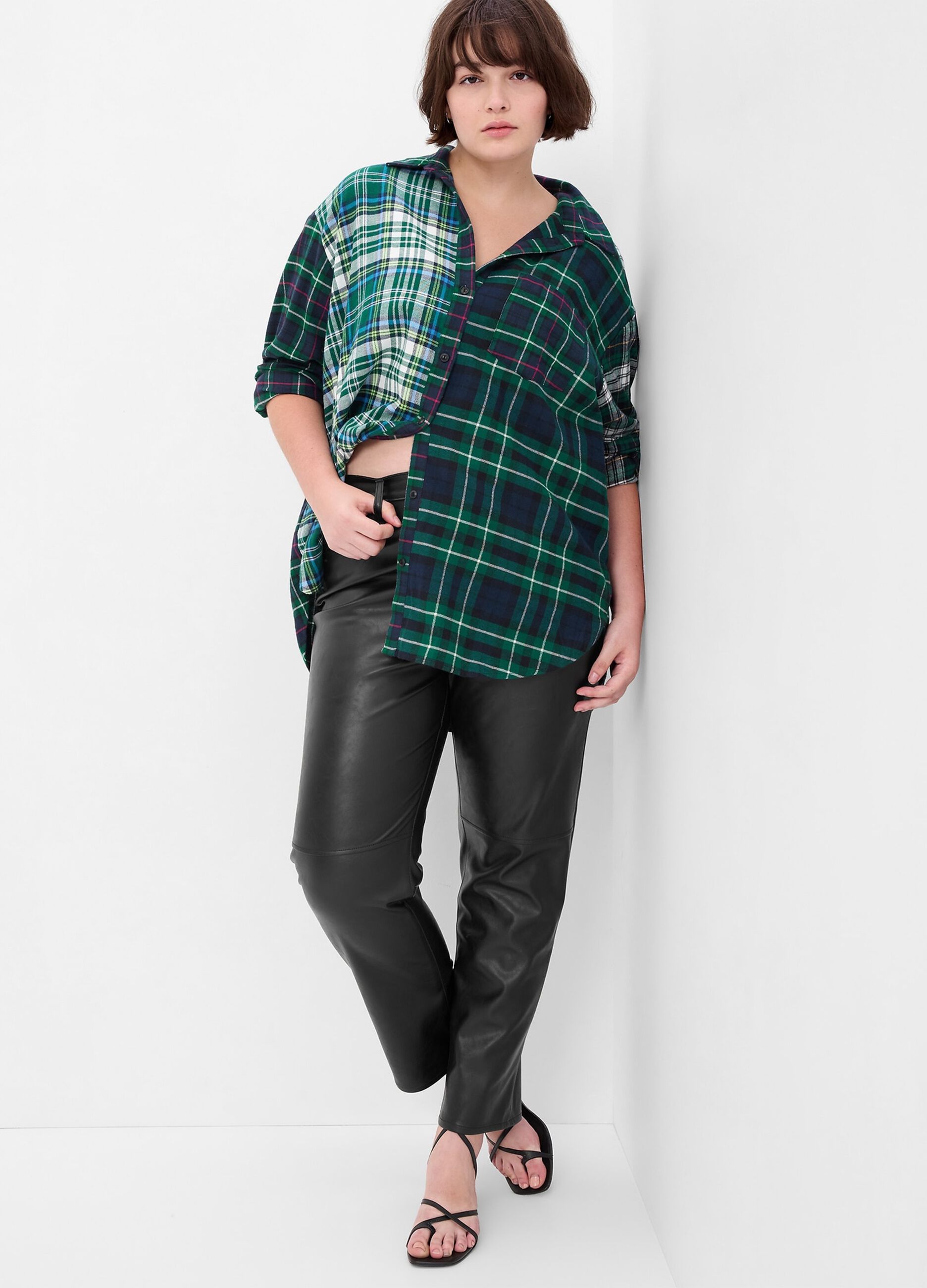 Camicia oversize in flanella plaid_2