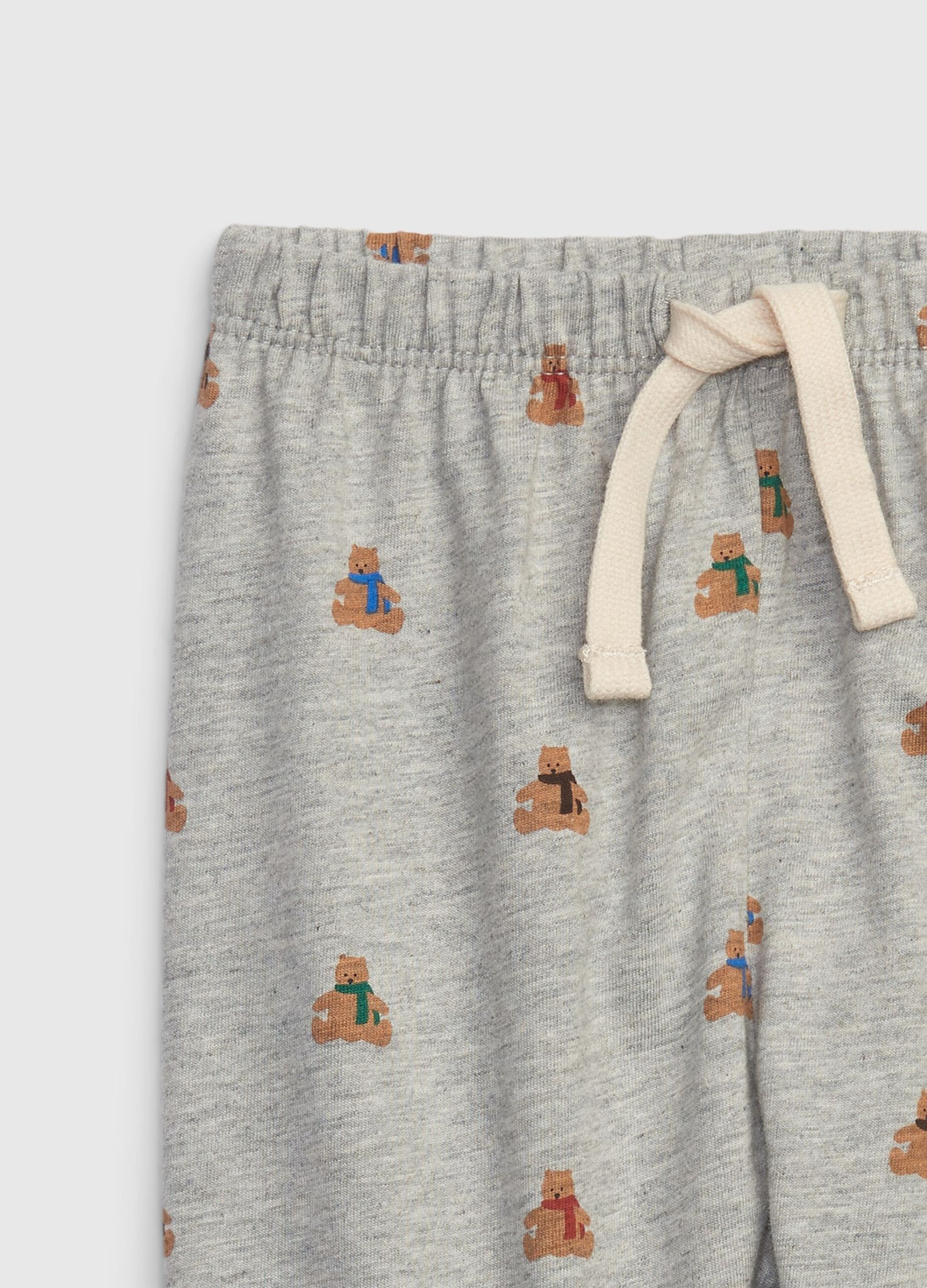 Joggers with drawstring and bear print_2