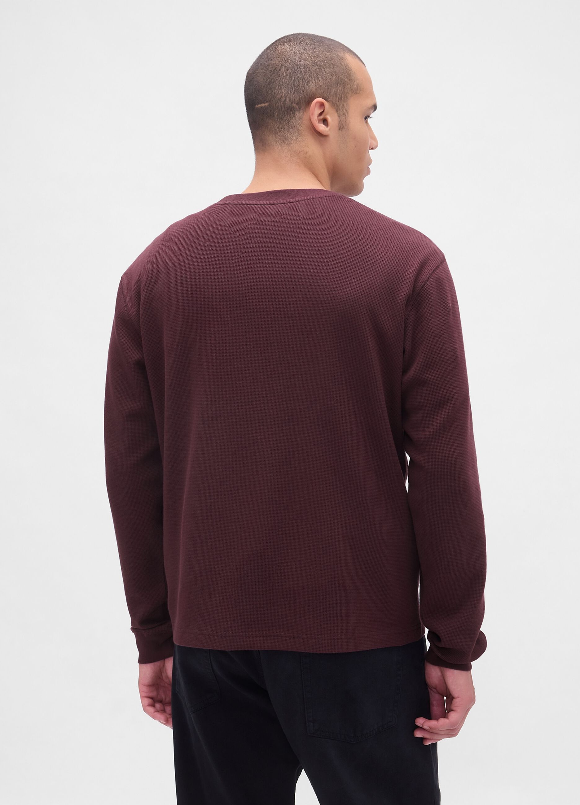 Stretch Long Sleeve Brown T-Shirt