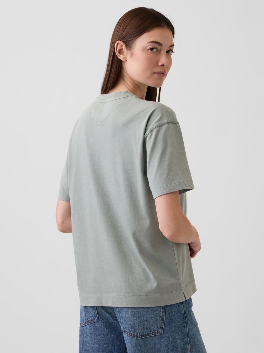 T-shirt in puro cotone a maniche corte con logo GAP Donna_1