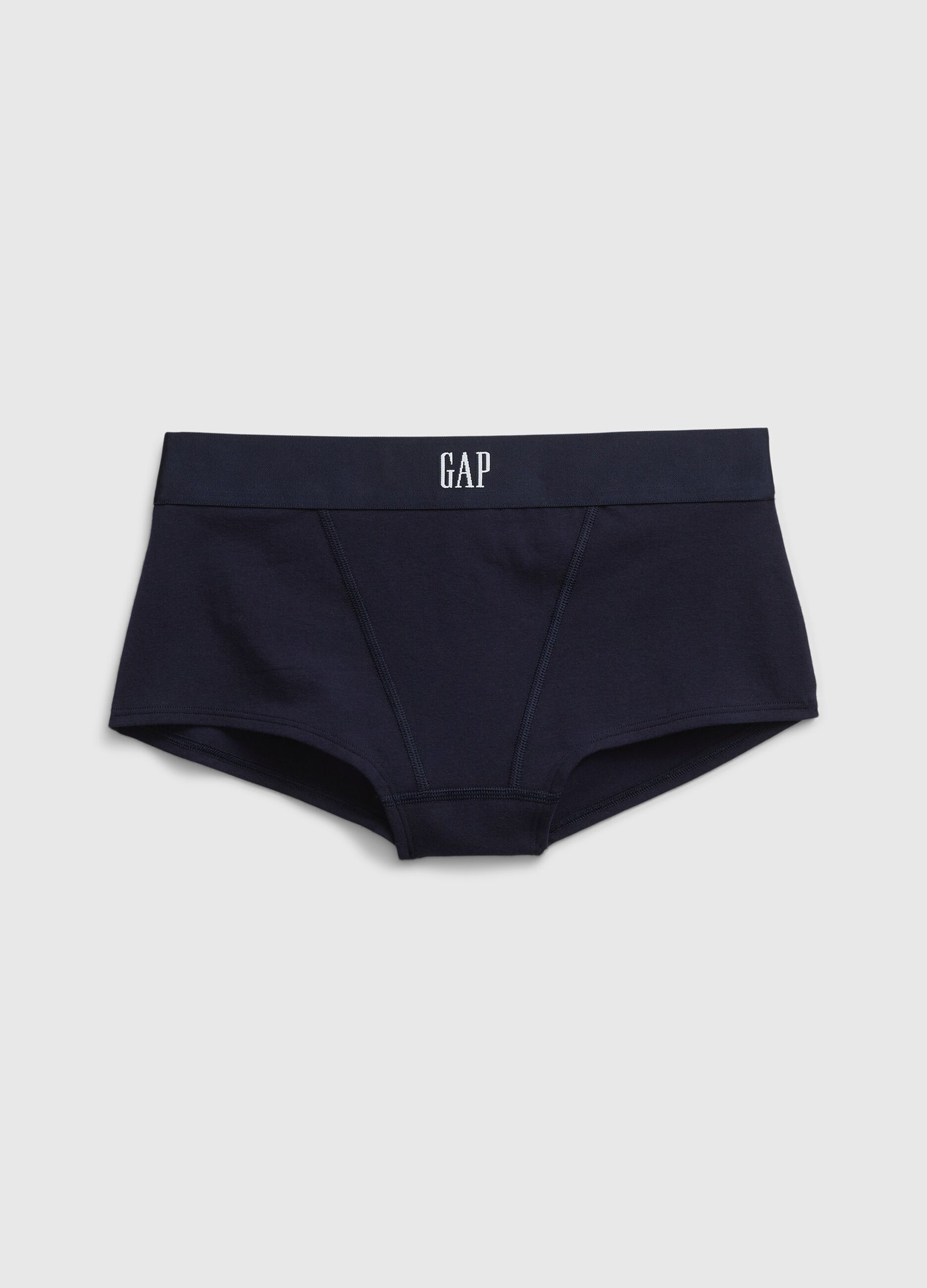 Stretch cotton knicker shorts with logo_1