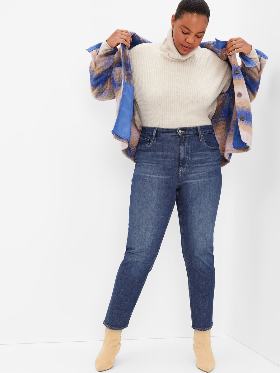 Jeans straight fit effetto maltinto Donna_2