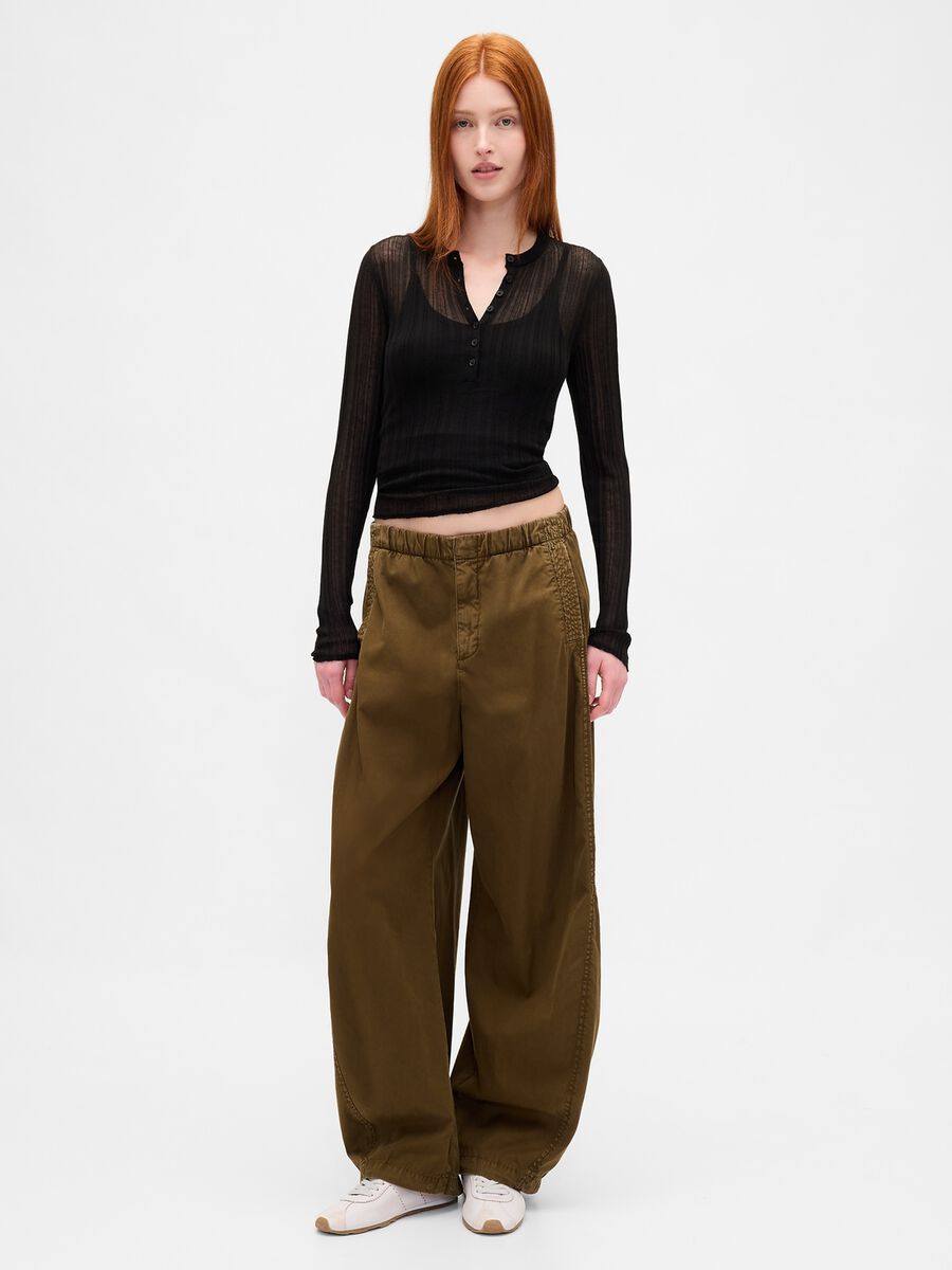 Black Sweater with Transparent Details Woman_2