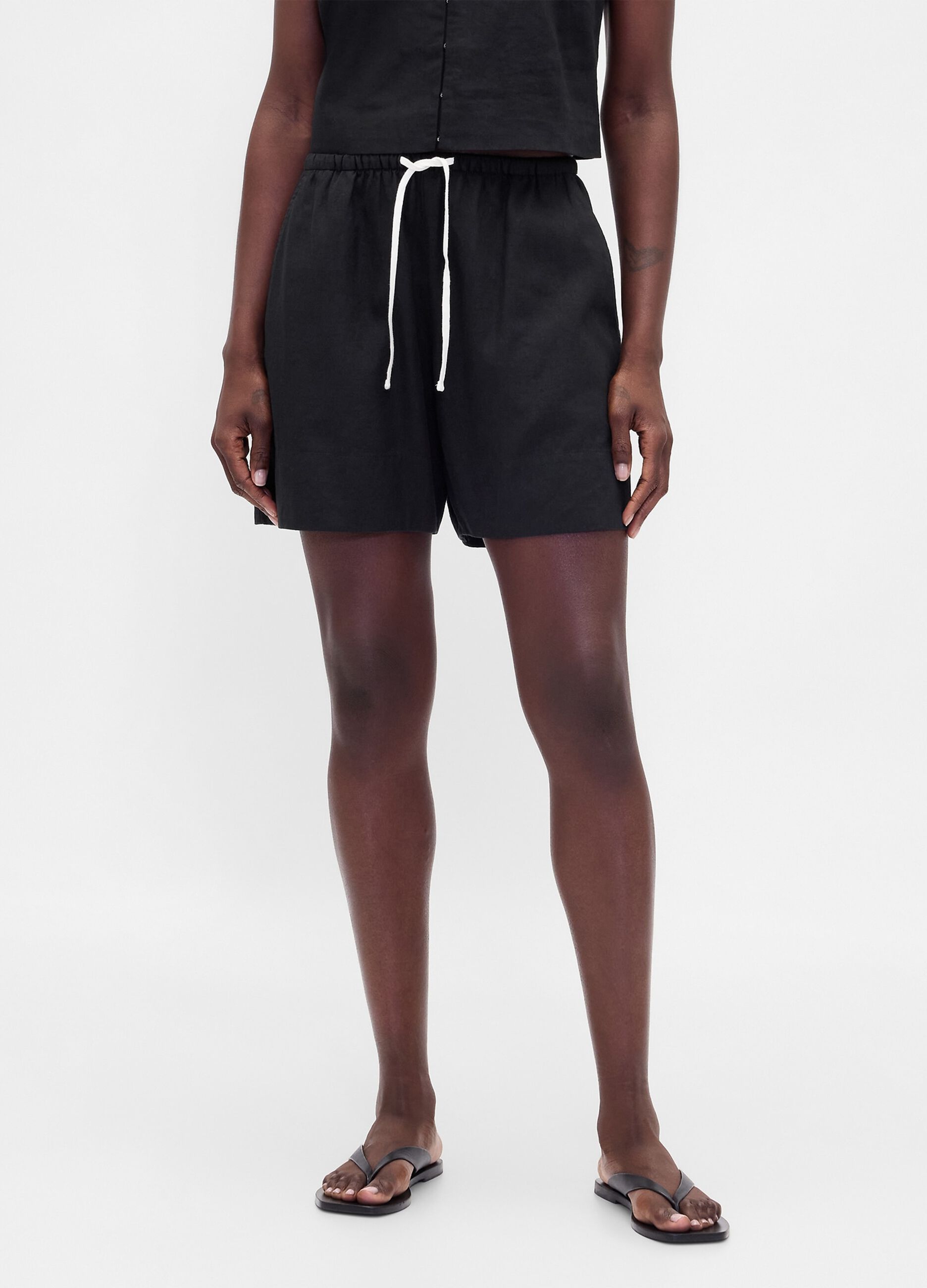 Shorts in misto lino