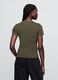 T-shirt verde elasticizzata a maniche corte_2
