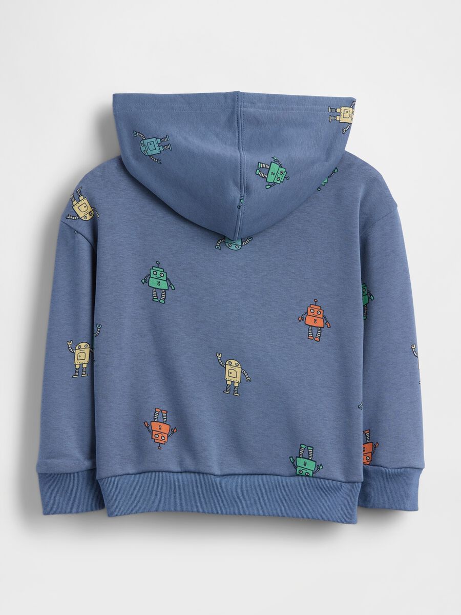 Felpa con logo GAP, cappuccio e zip in misto cotone Bimbo_1