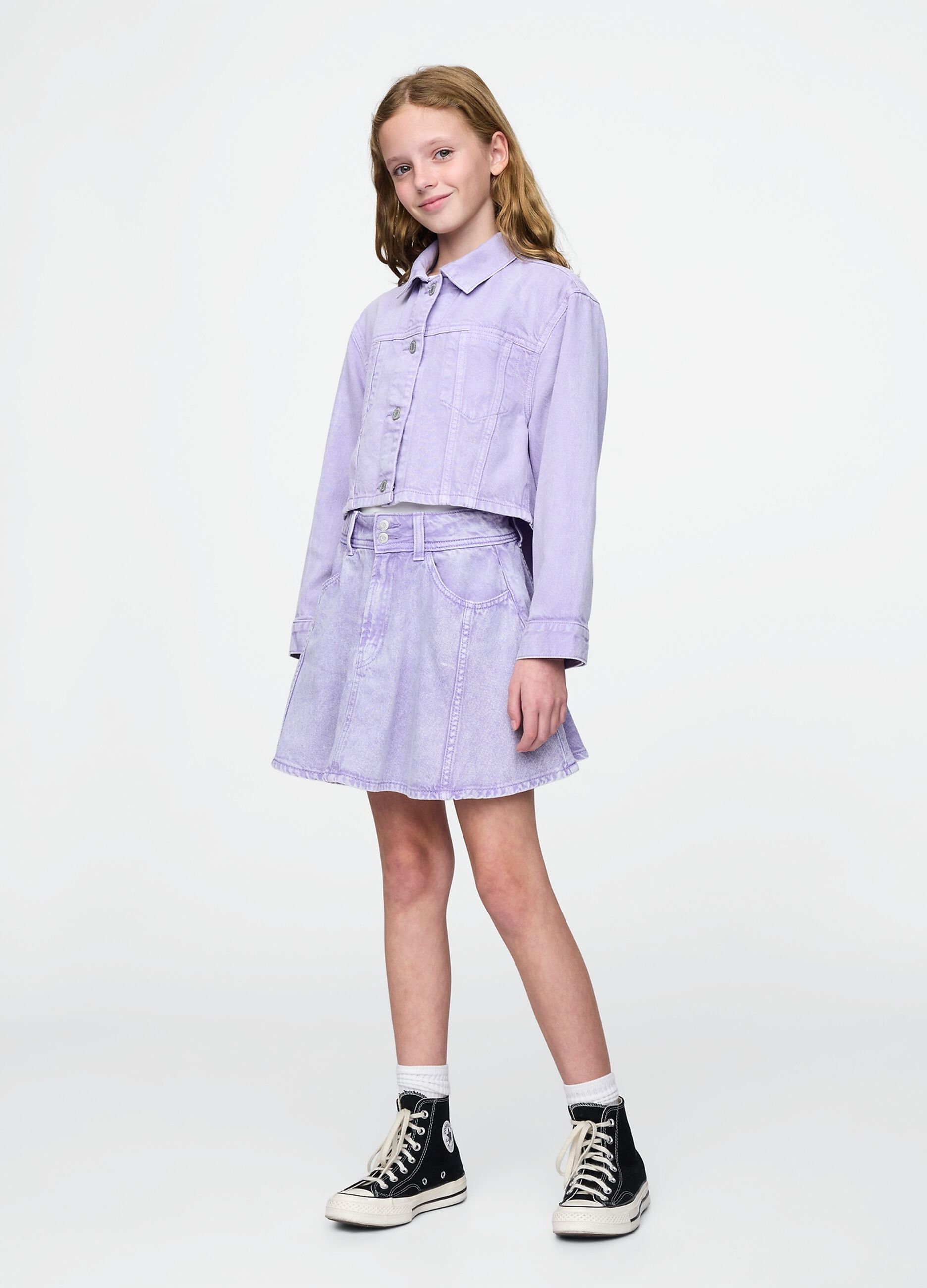 Giacca cropped viola per bambina_1