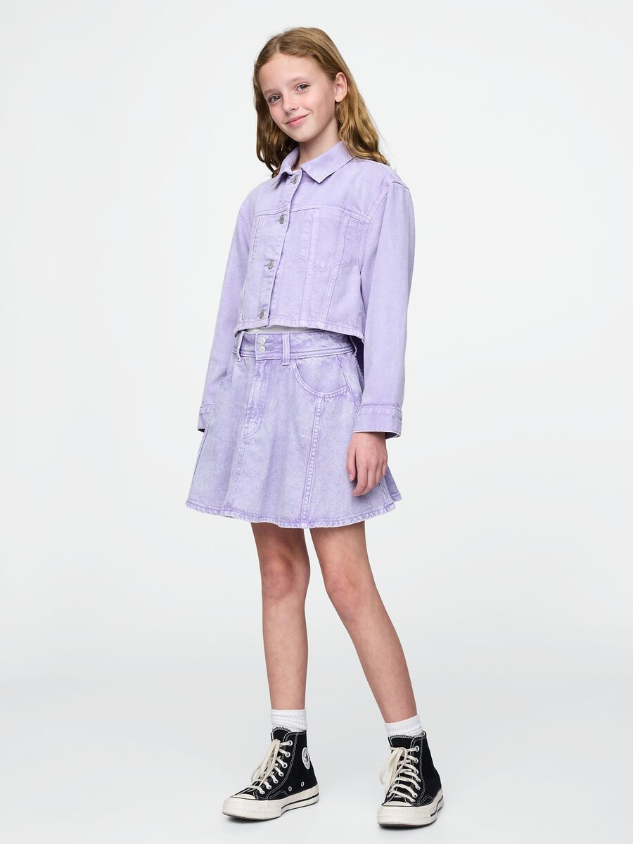 Giacca cropped viola per bambina Bambina_1
