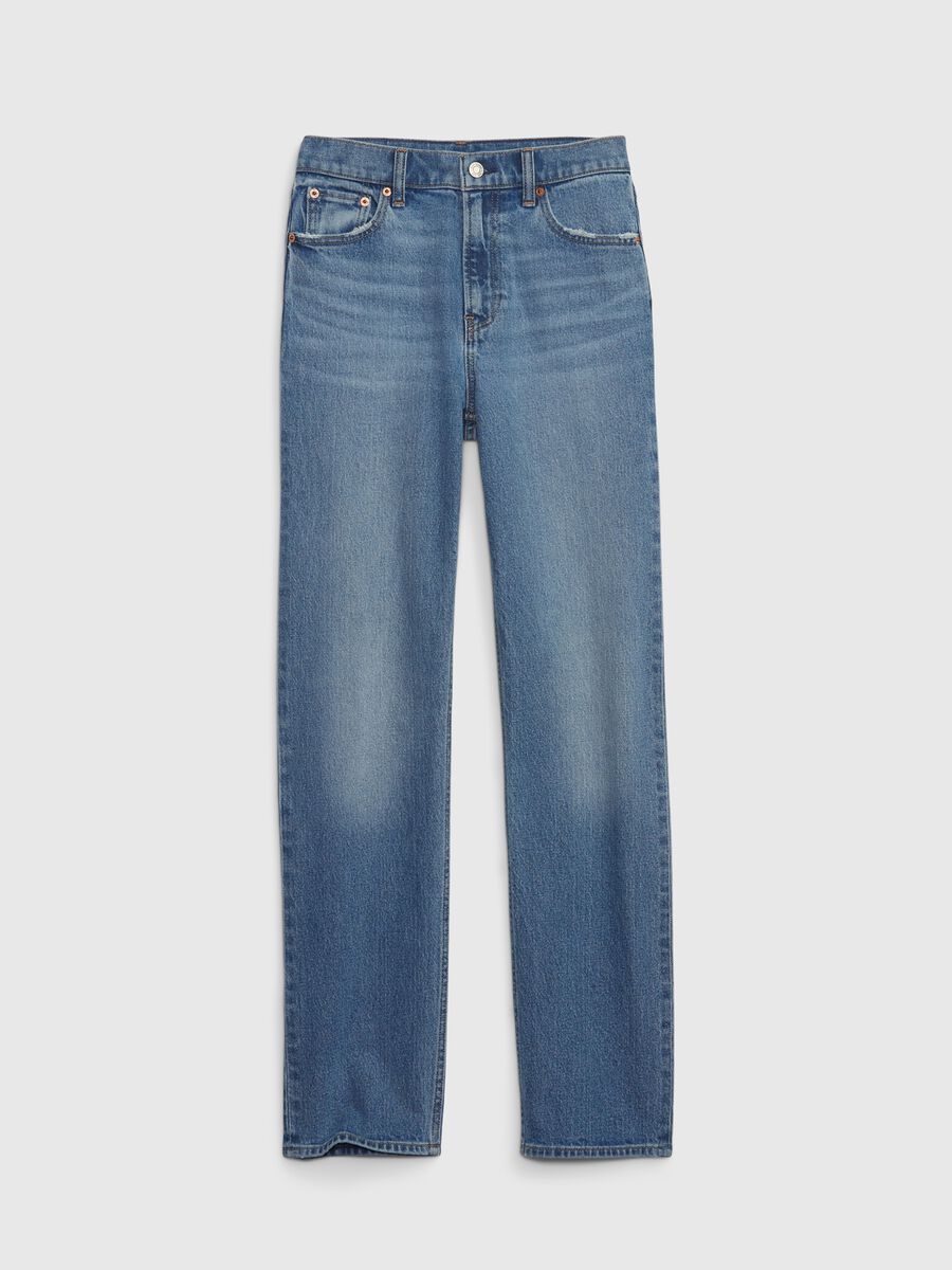 Jeans straight fit a vita alta Donna_5
