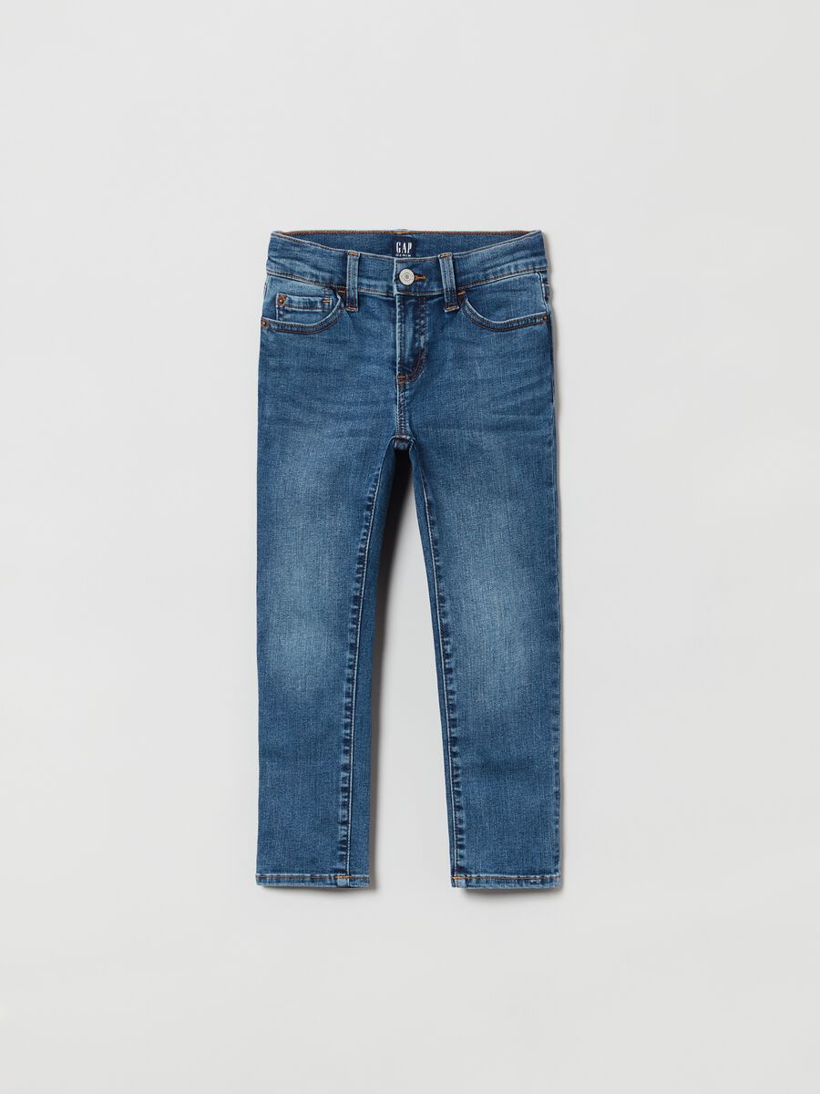 Jeans skinny fit con scoloriture Bambino_0