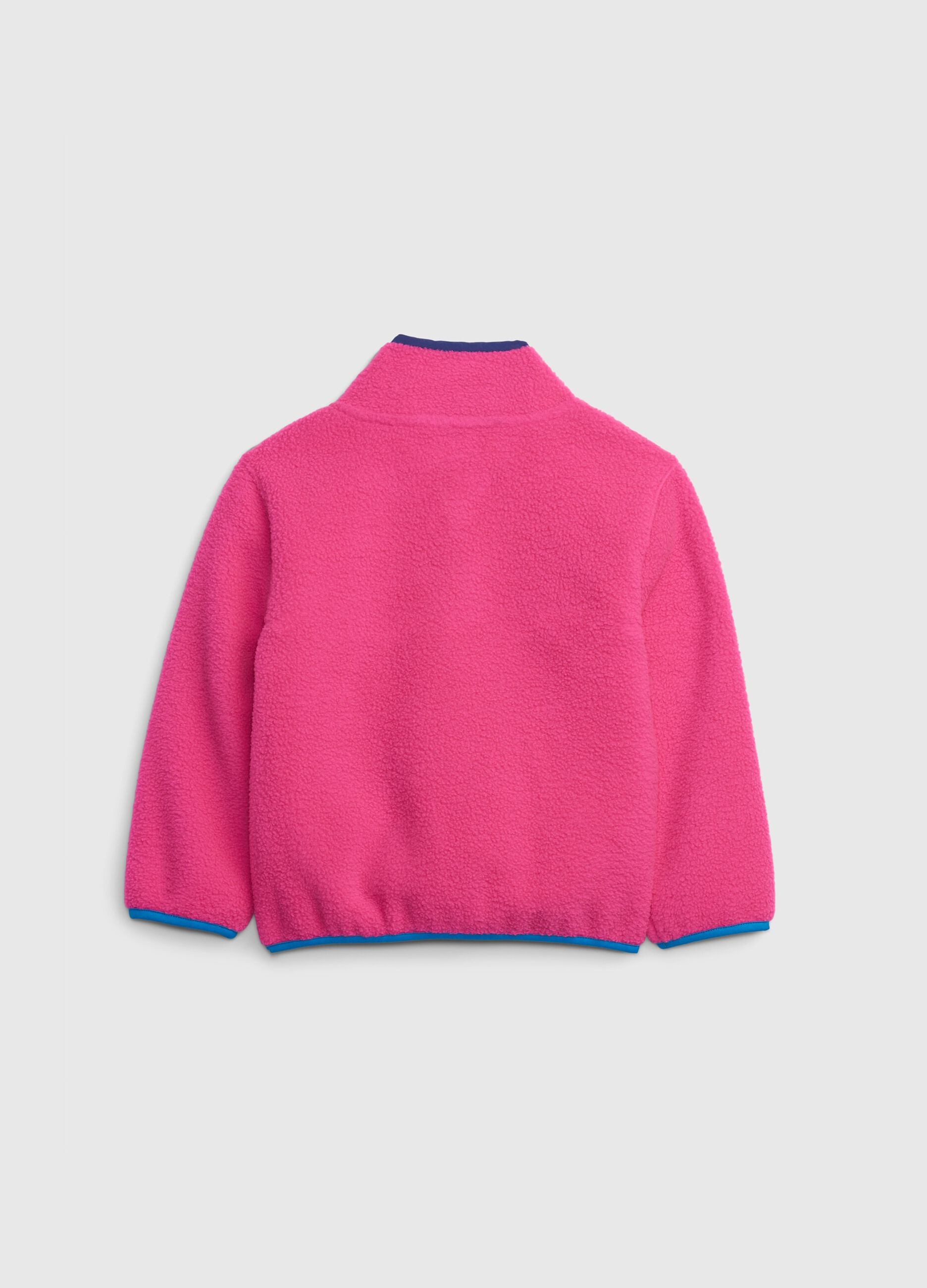 Fleece sweatshirt with snap-button fastening_1