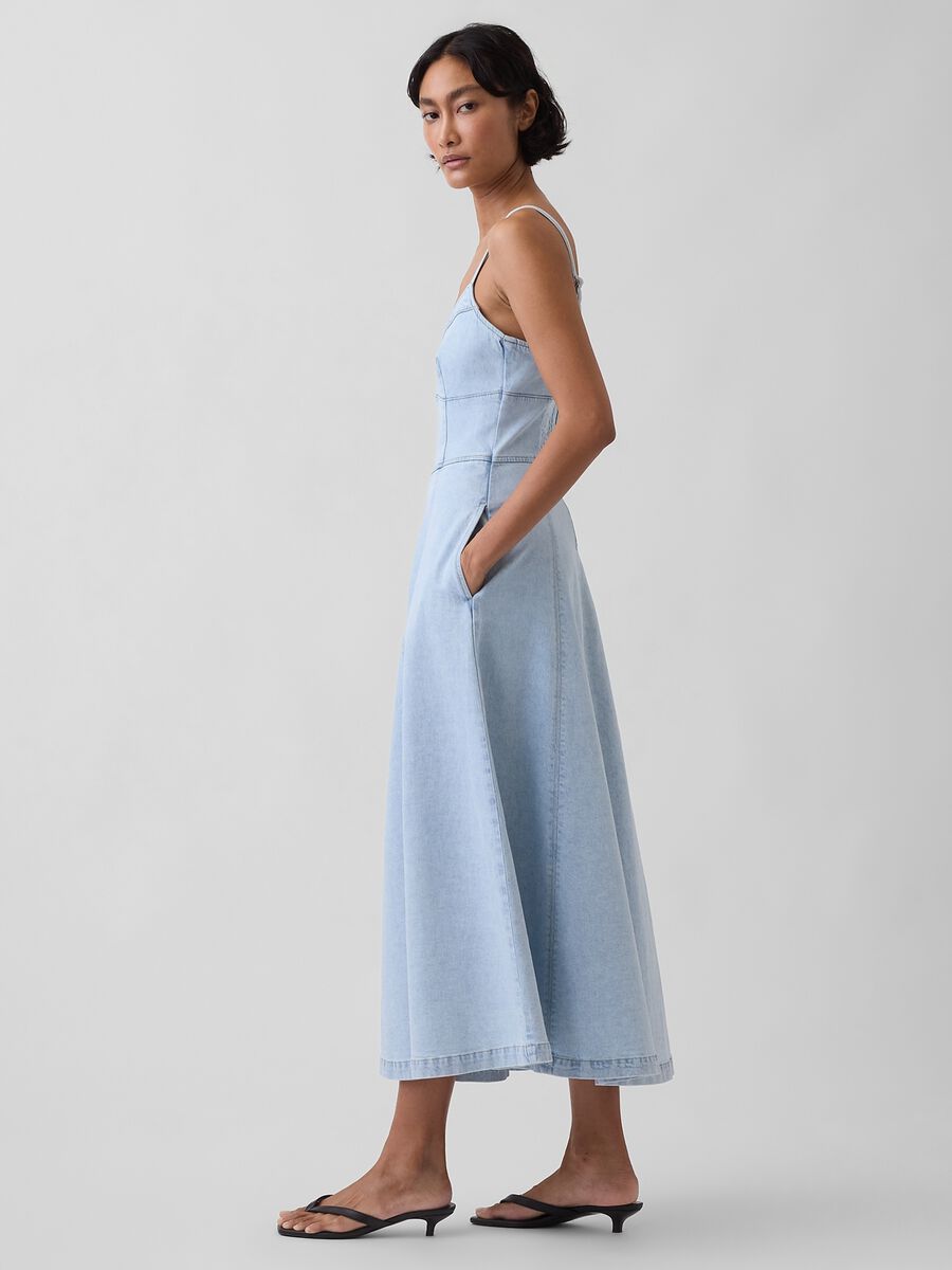 Abito midi in cotone elasticizzato Donna_2