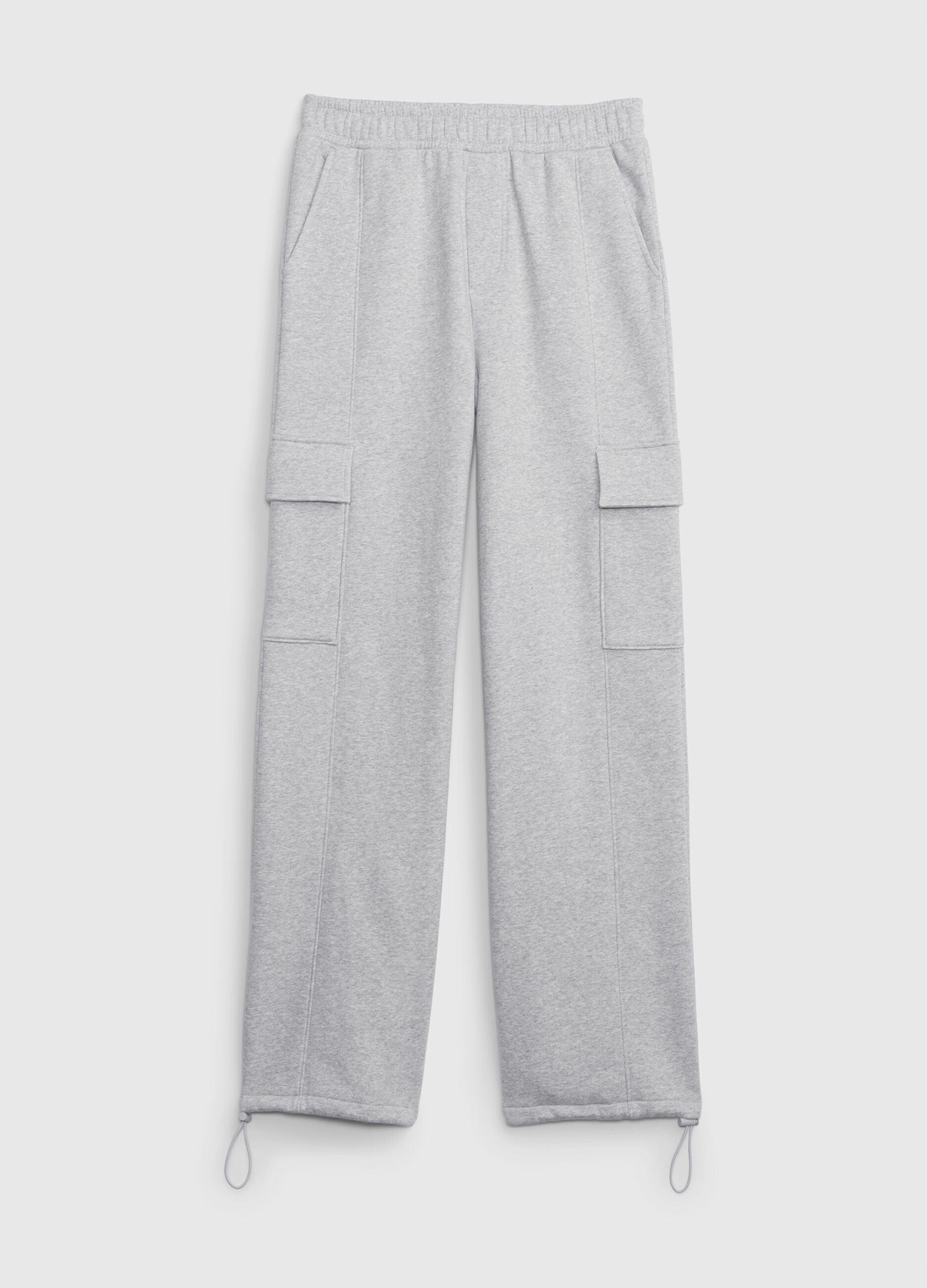 Joggers cargo in felpa con coulisse_5