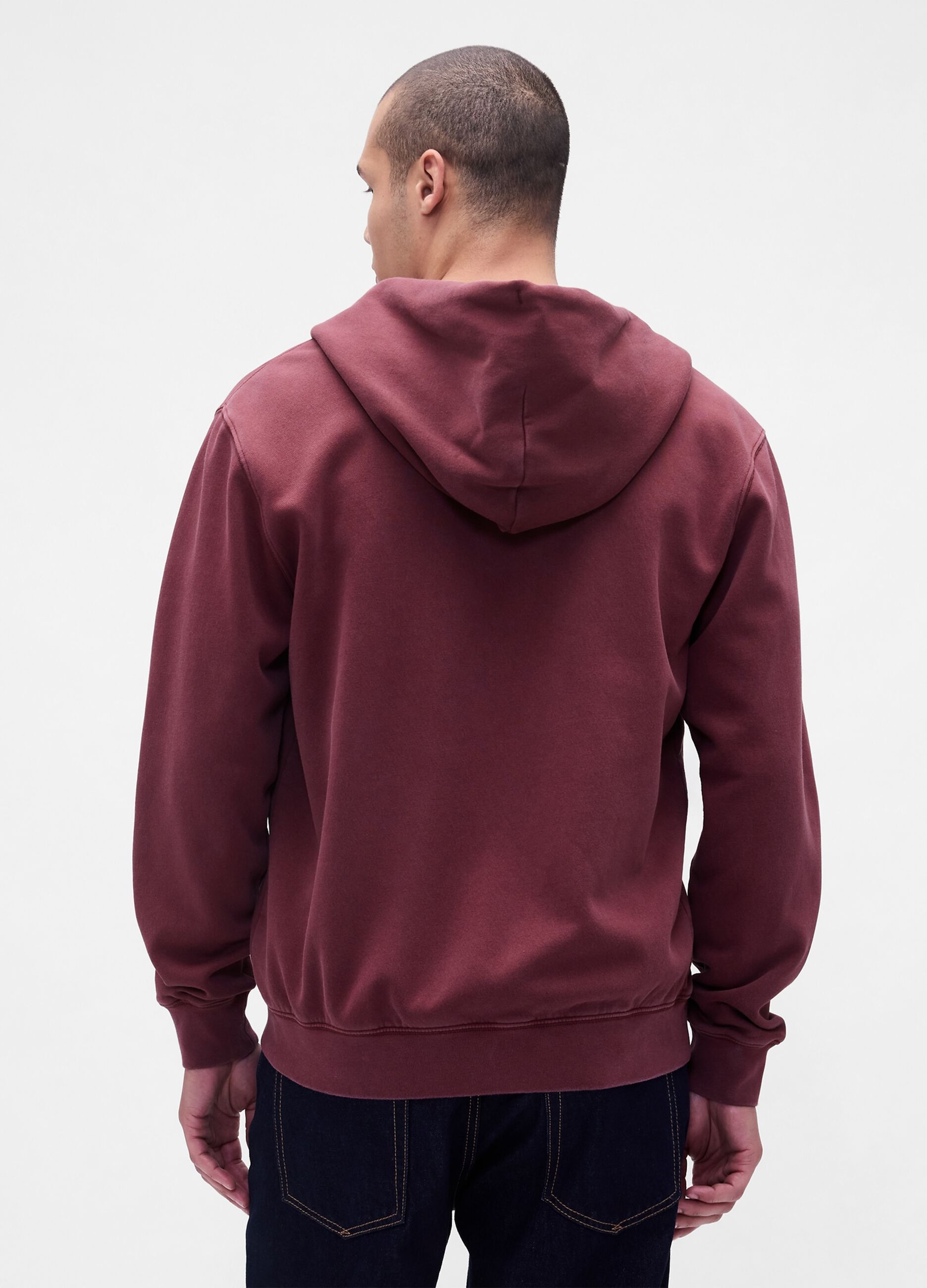 Full Zip Red Sweatshirt