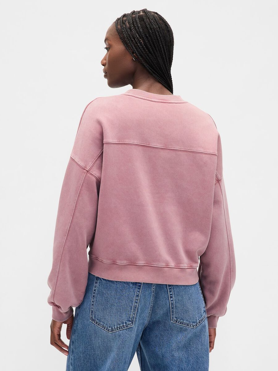 Pink Crewneck Sweatshirt Woman_1