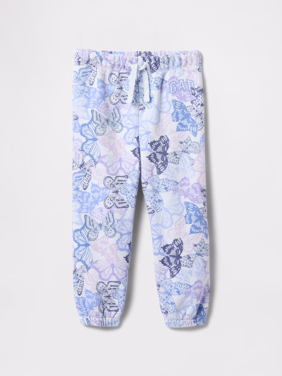 Pantaloni jogger con stampa farfalle Bimba_0
