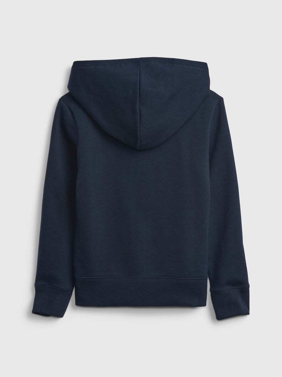 Full-zip plush hoodie with logo patch Girl_1