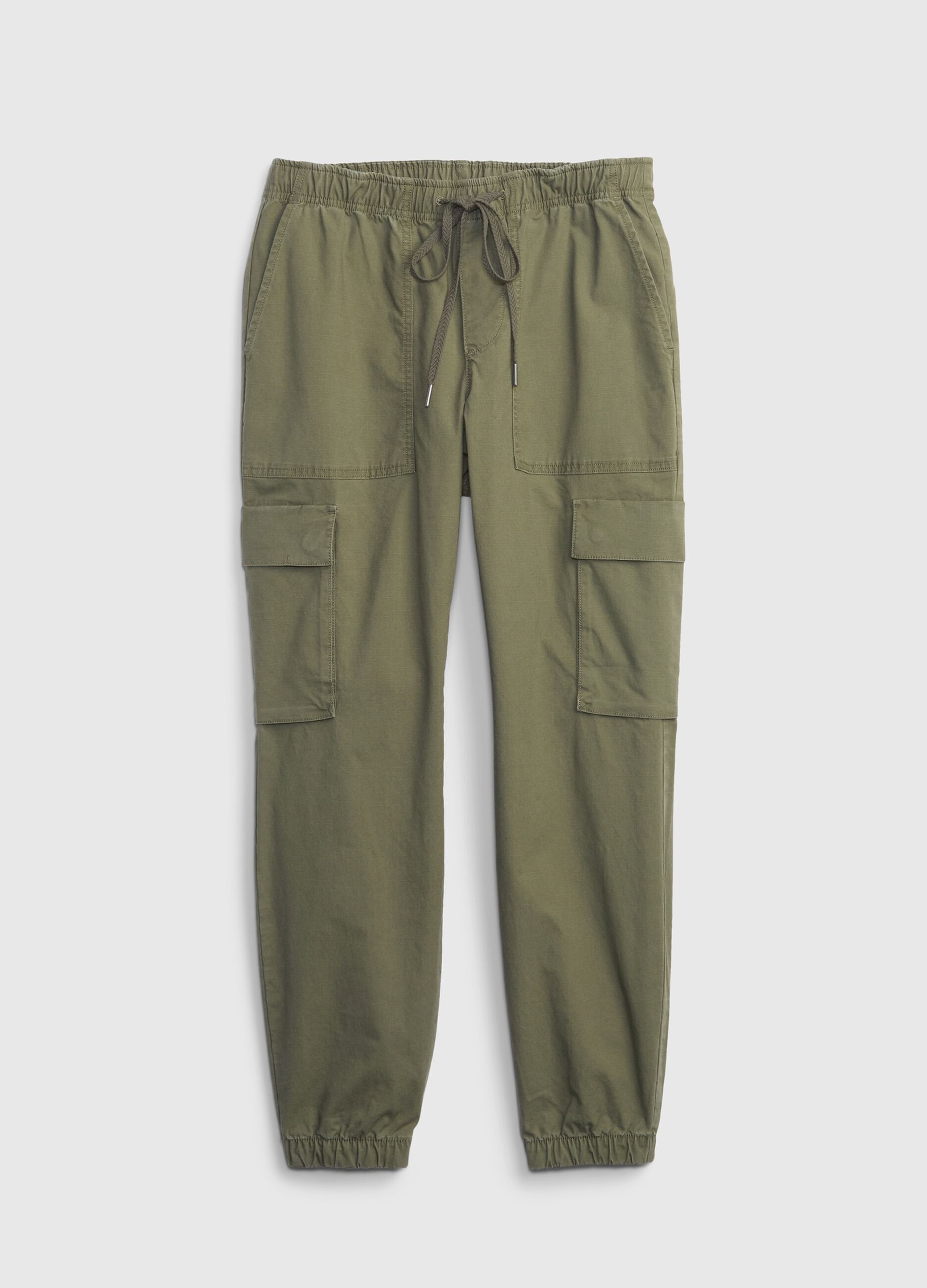 Pantaloni cargo jogger con coulisse_2