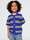 Polo a righe multicolor in puro cotone