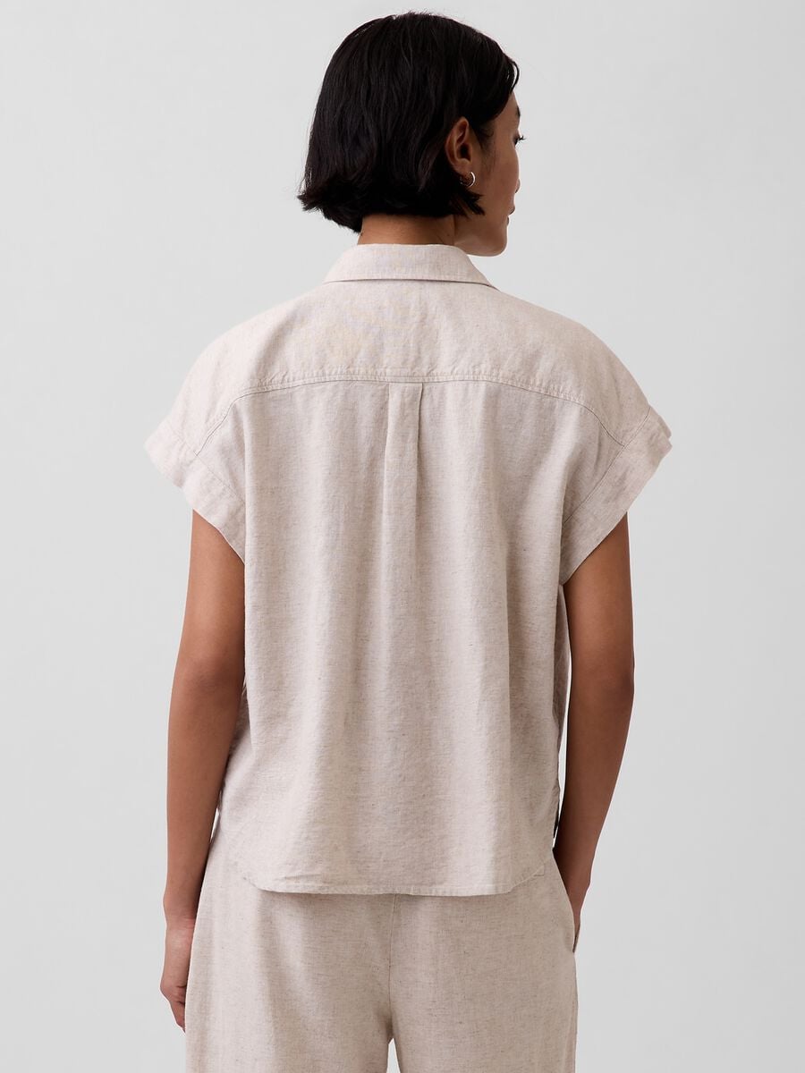 Camicia in misto lino Donna_1