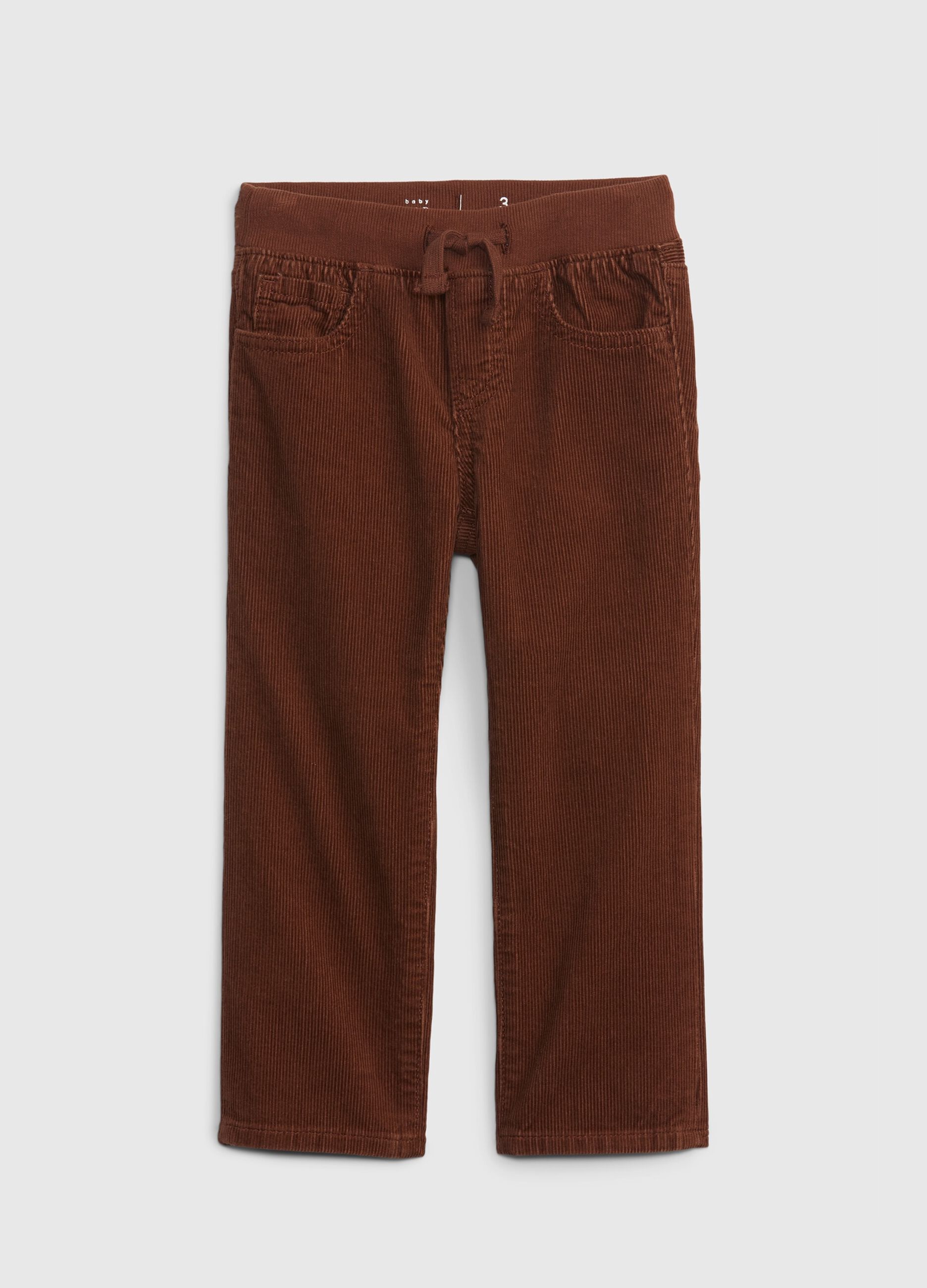 Pantaloni pull on in corduroy
