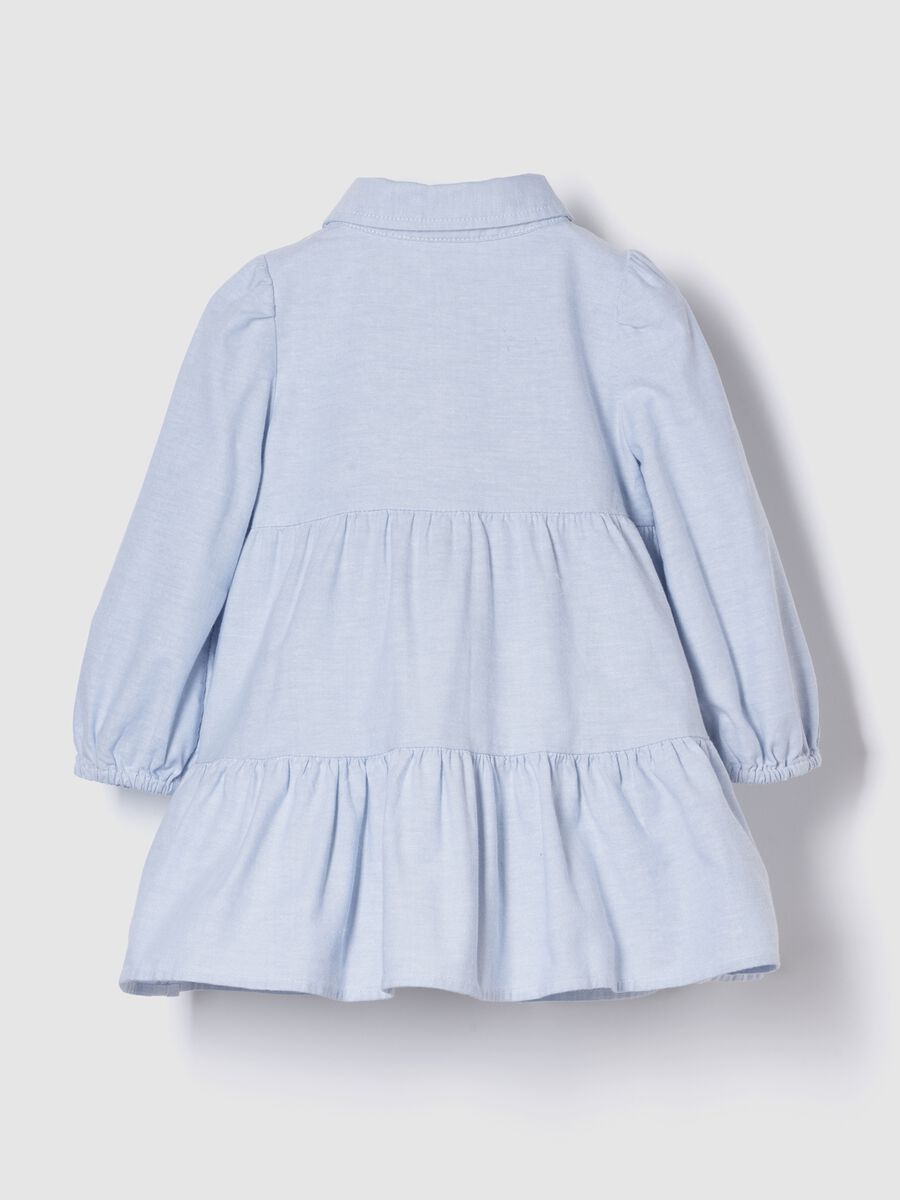 Vestito azzurro in cotone elasticizzato Bimba_2