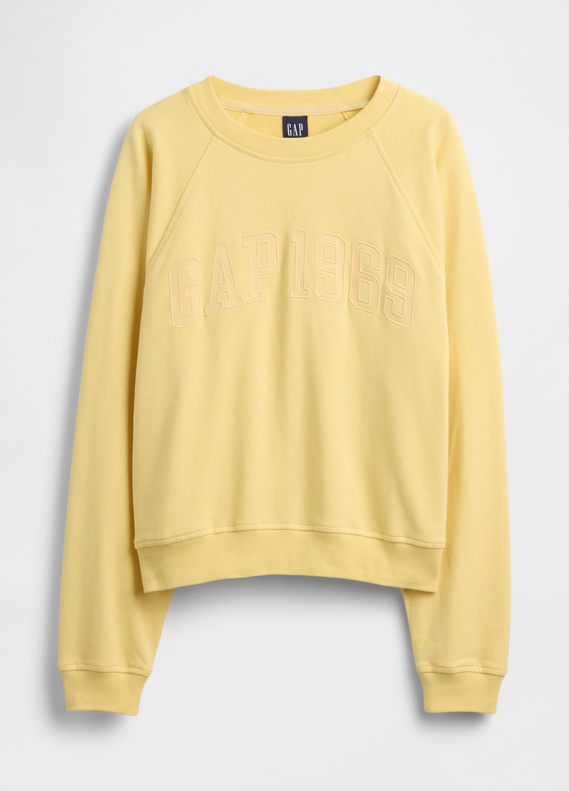 Felpa girocollo in misto cotone con logo GAP
