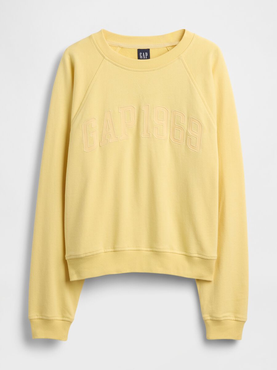 Felpa girocollo in misto cotone con logo GAP Donna_3