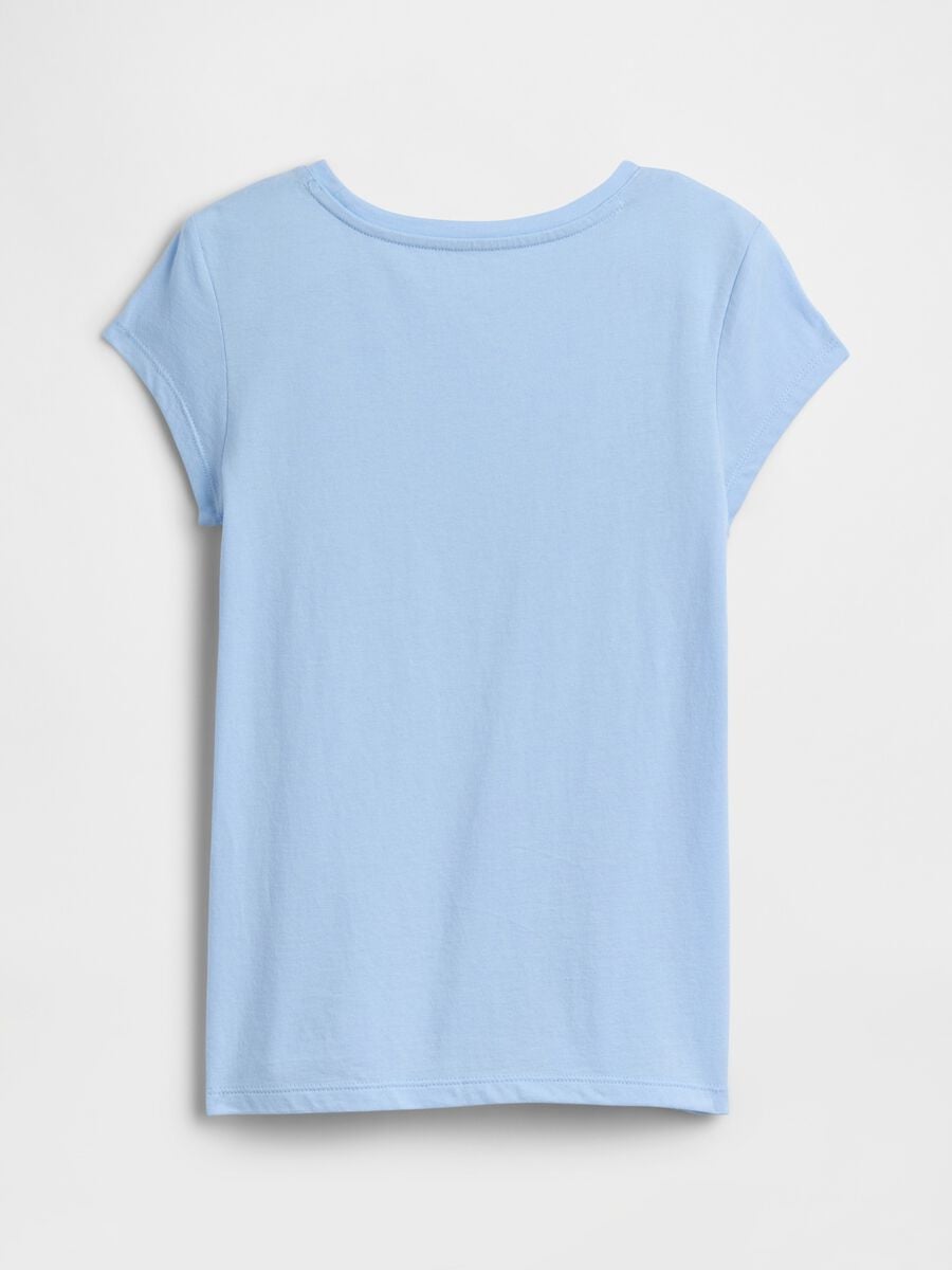 T-shirt in puro cotone a maniche corte con logo GAP Bambina_1