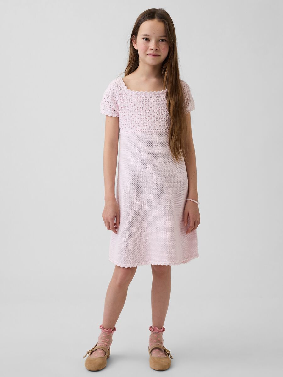 Pure cotton broderie dress Girl_0