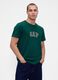 Short-sleeved green cotton T-shirt_0