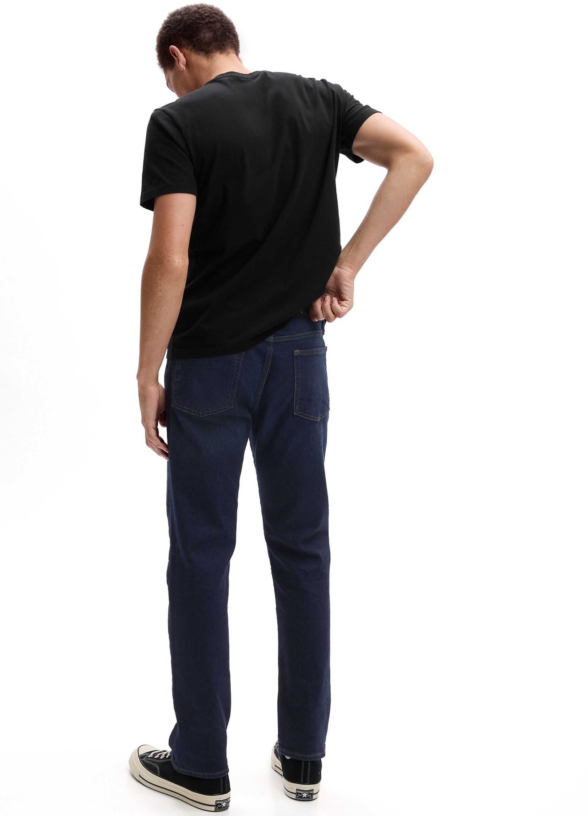 Jeans straight fit a vita media_1
