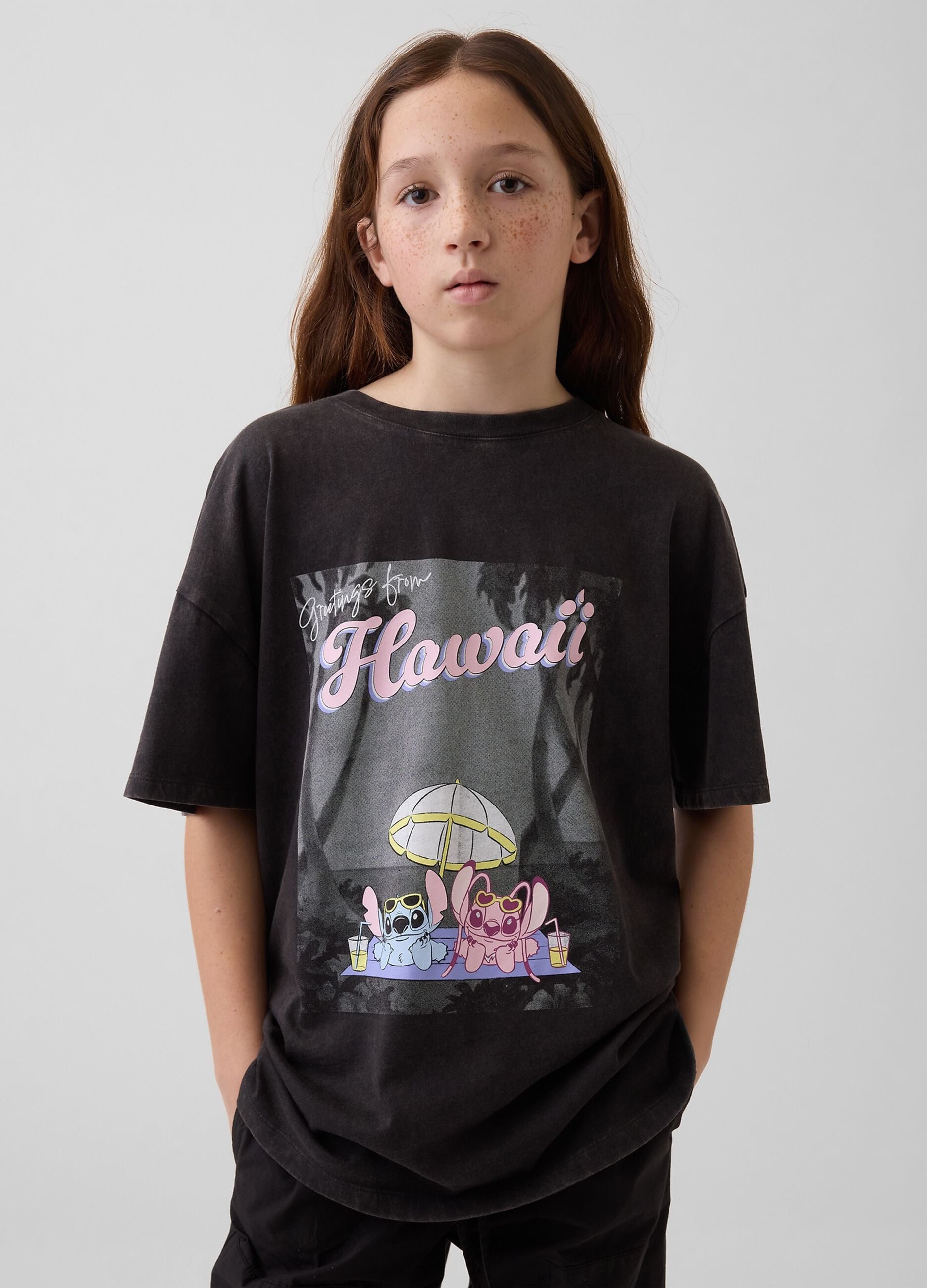 T-shirt Stitch Disney a maniche corte in puro cotone