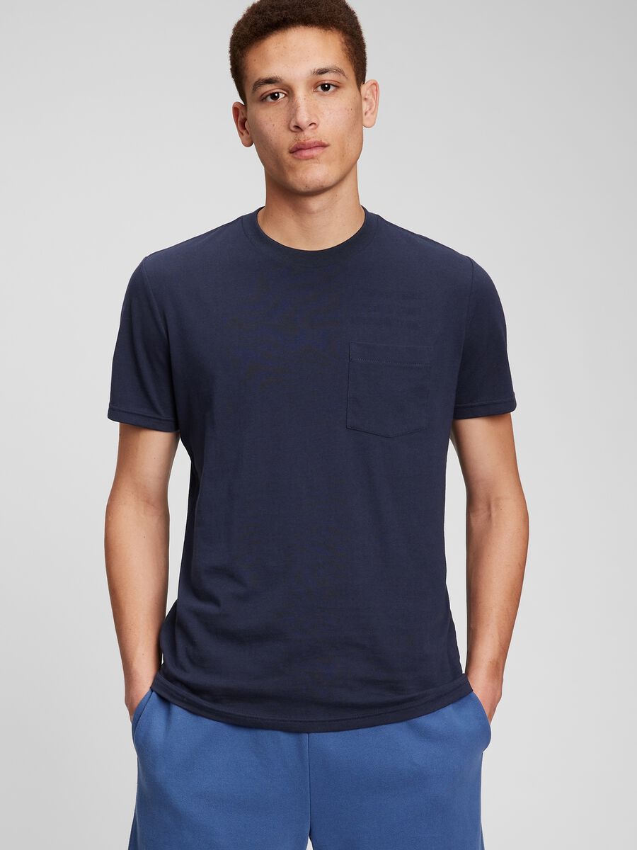 T-shirt in cotone con tasca Uomo_0